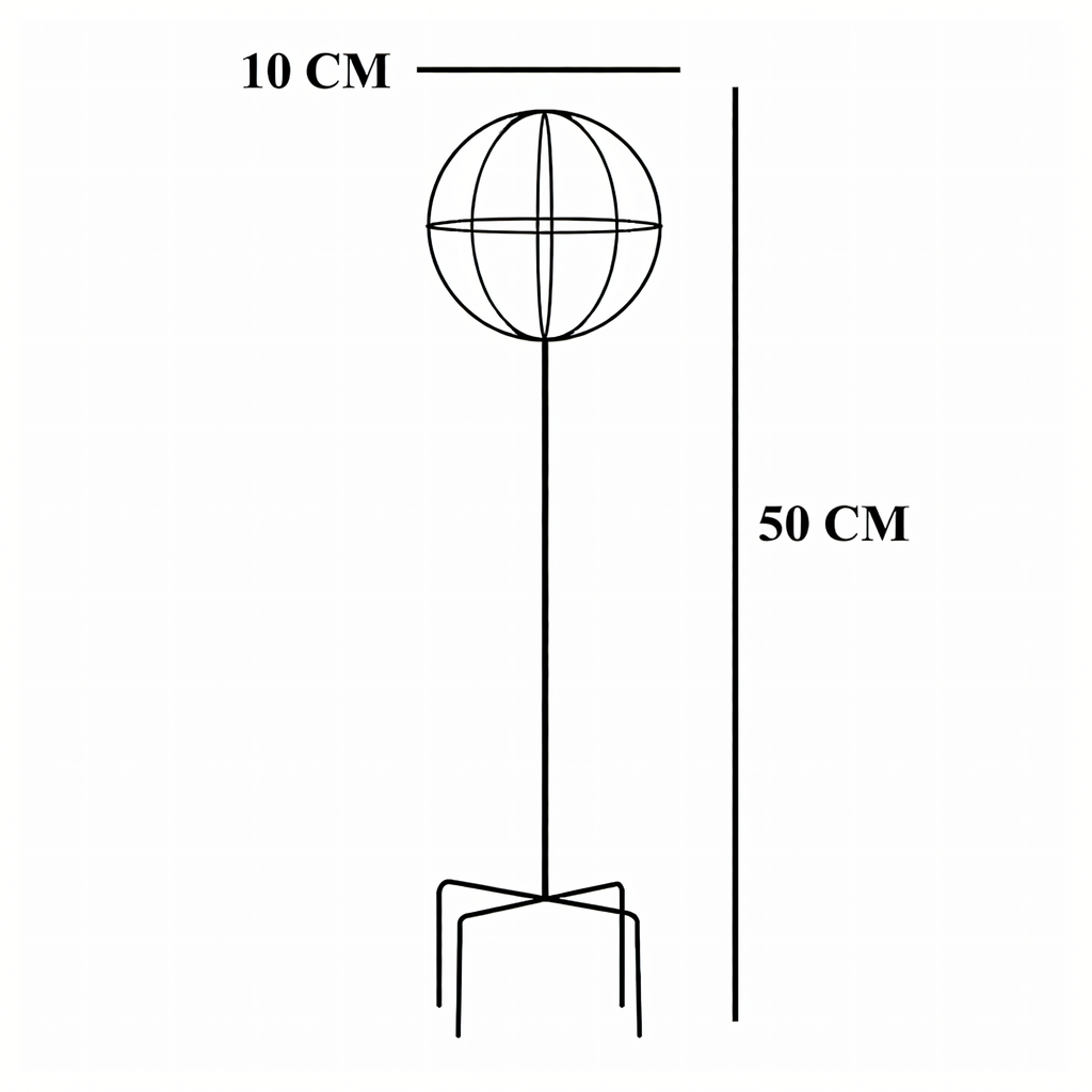 Metal Garden Pergola Support for Climbing Roses and Flowers 50x10cm Black