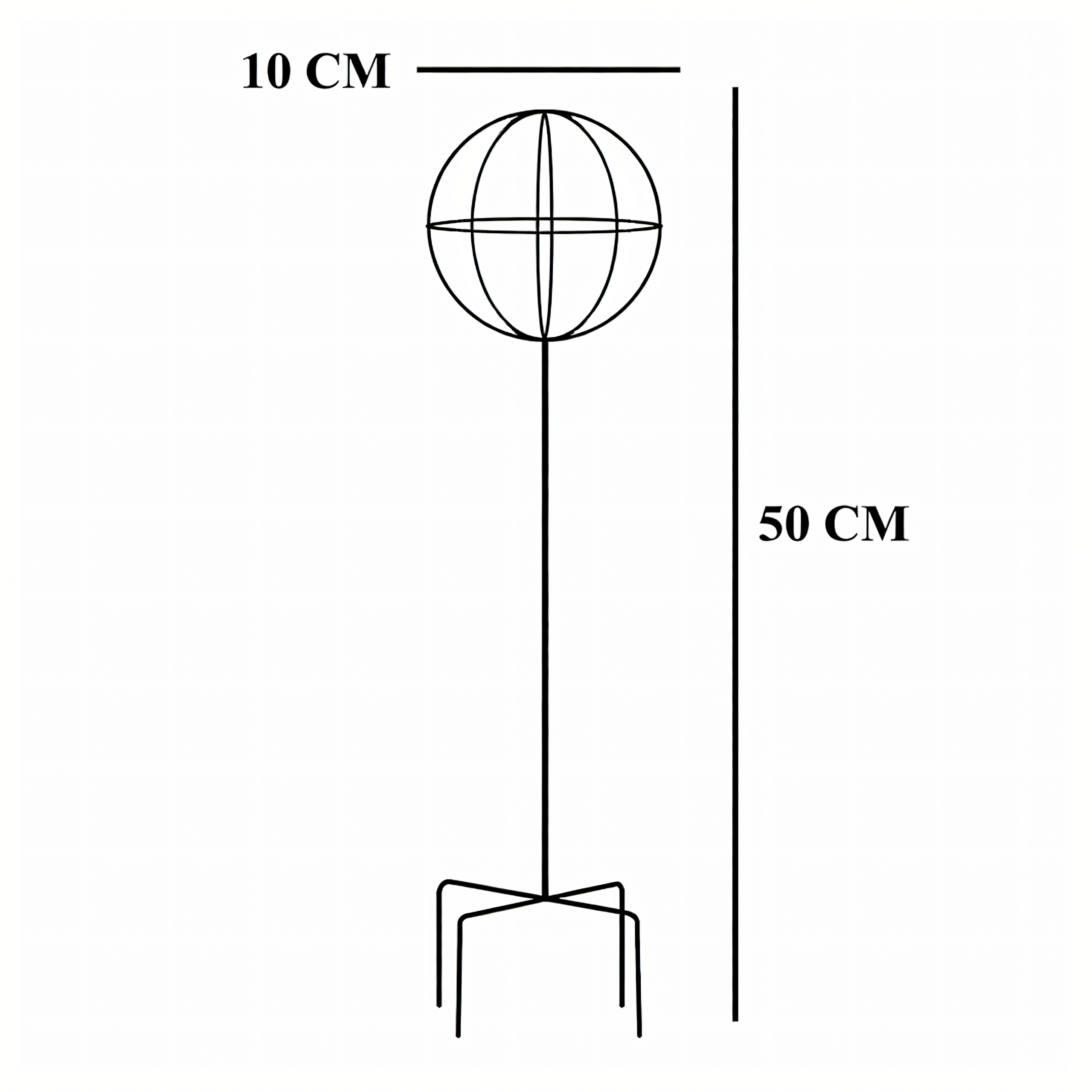 Metal Garden Pergola Support for Climbing Roses and Flowers 50x10cm Black