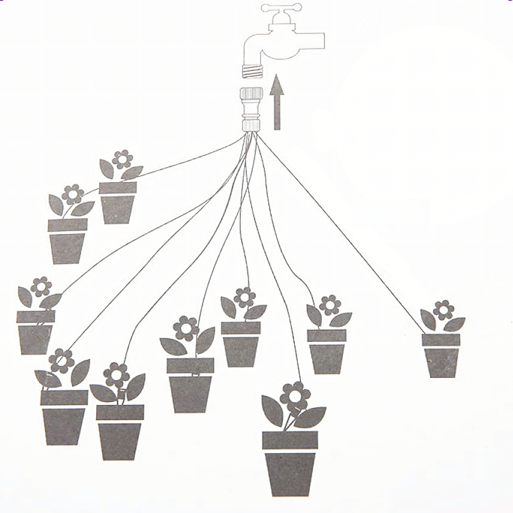 Automatic Drip Irrigation System Set for Garden Plants and Lawn