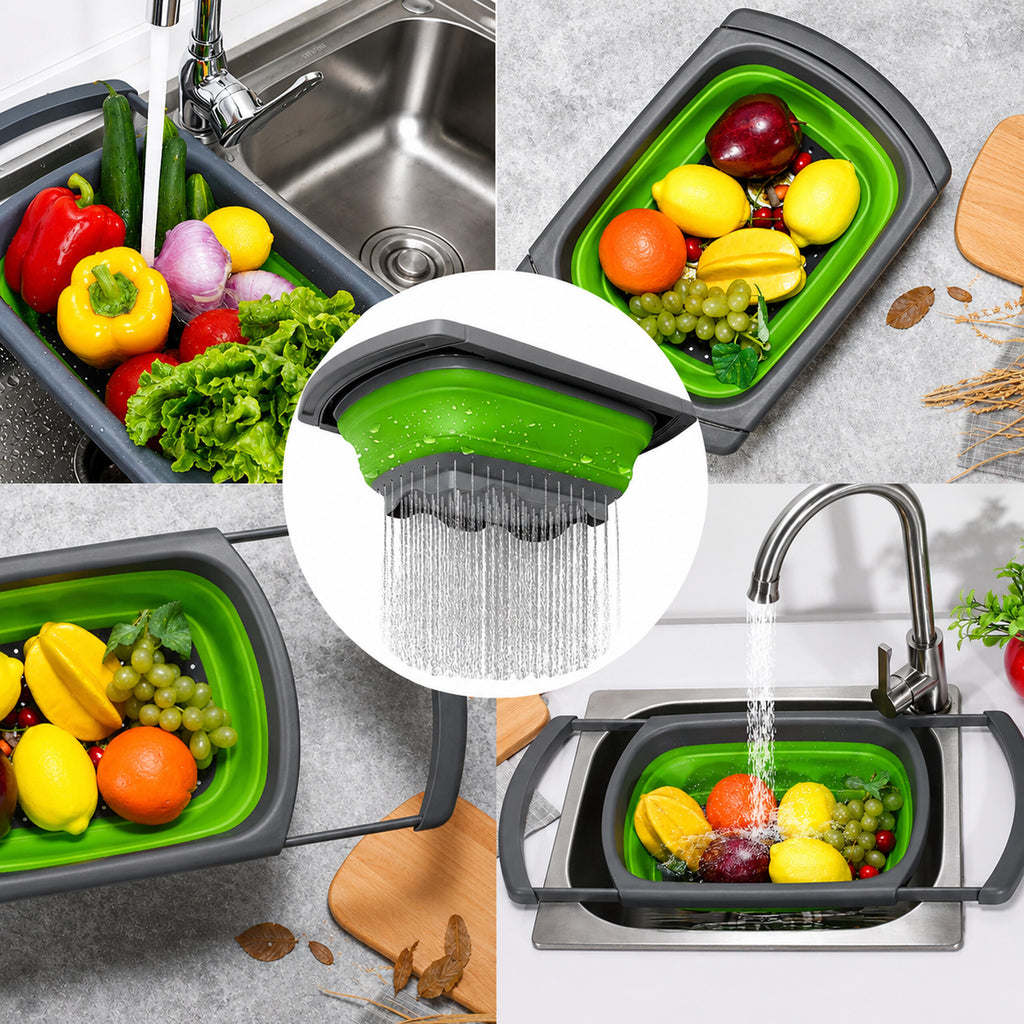 Foldable Silicone Kitchen Colander Drain Rack 61cm