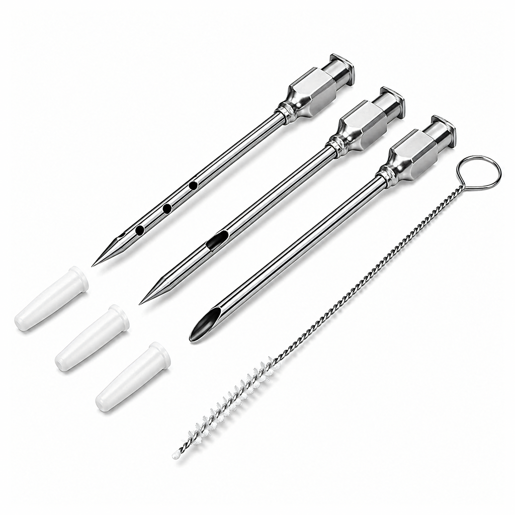 Meat Injection Syringe 30ml with 3 Needles