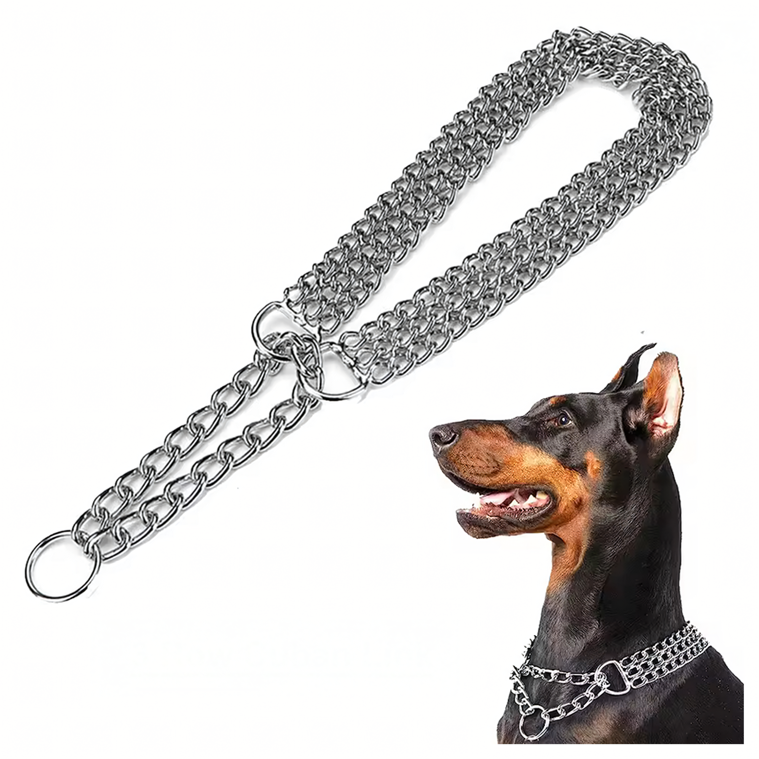 Tugev metallist koerakrae 3 reaga, 45 cm kett