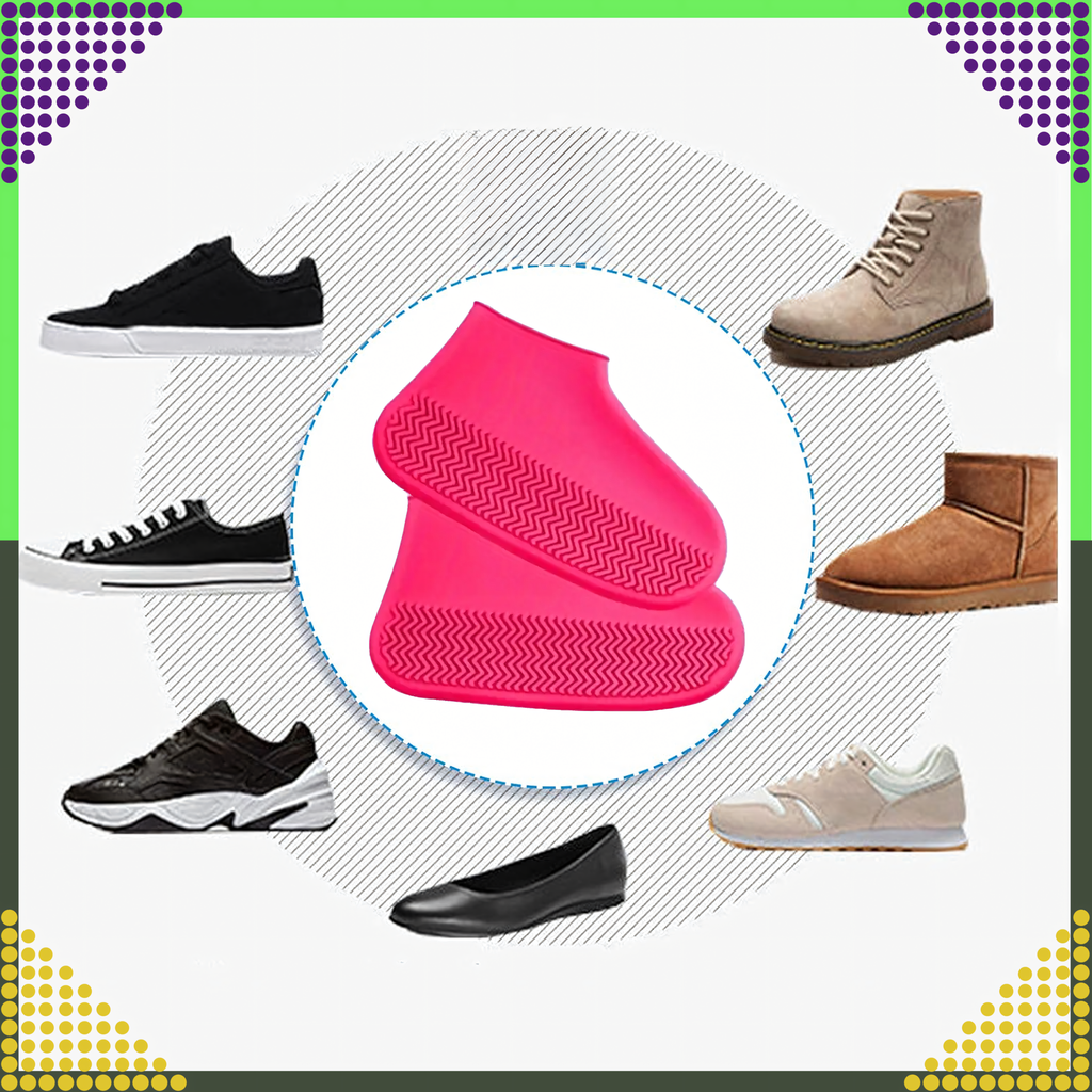 Waterproof Rain Shoe Covers Anti-Slip Rain Boots S