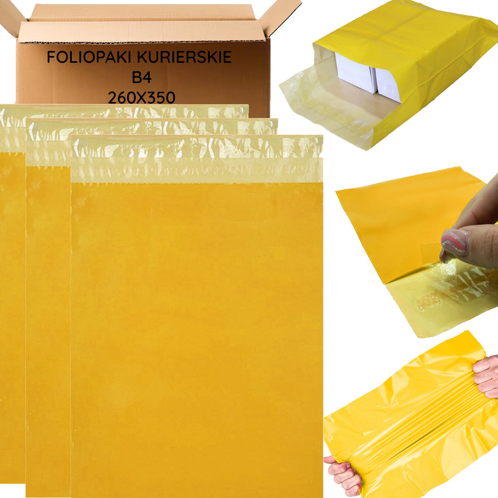 Yellow Courier Poly Mailers B4 260x350 50 pcs