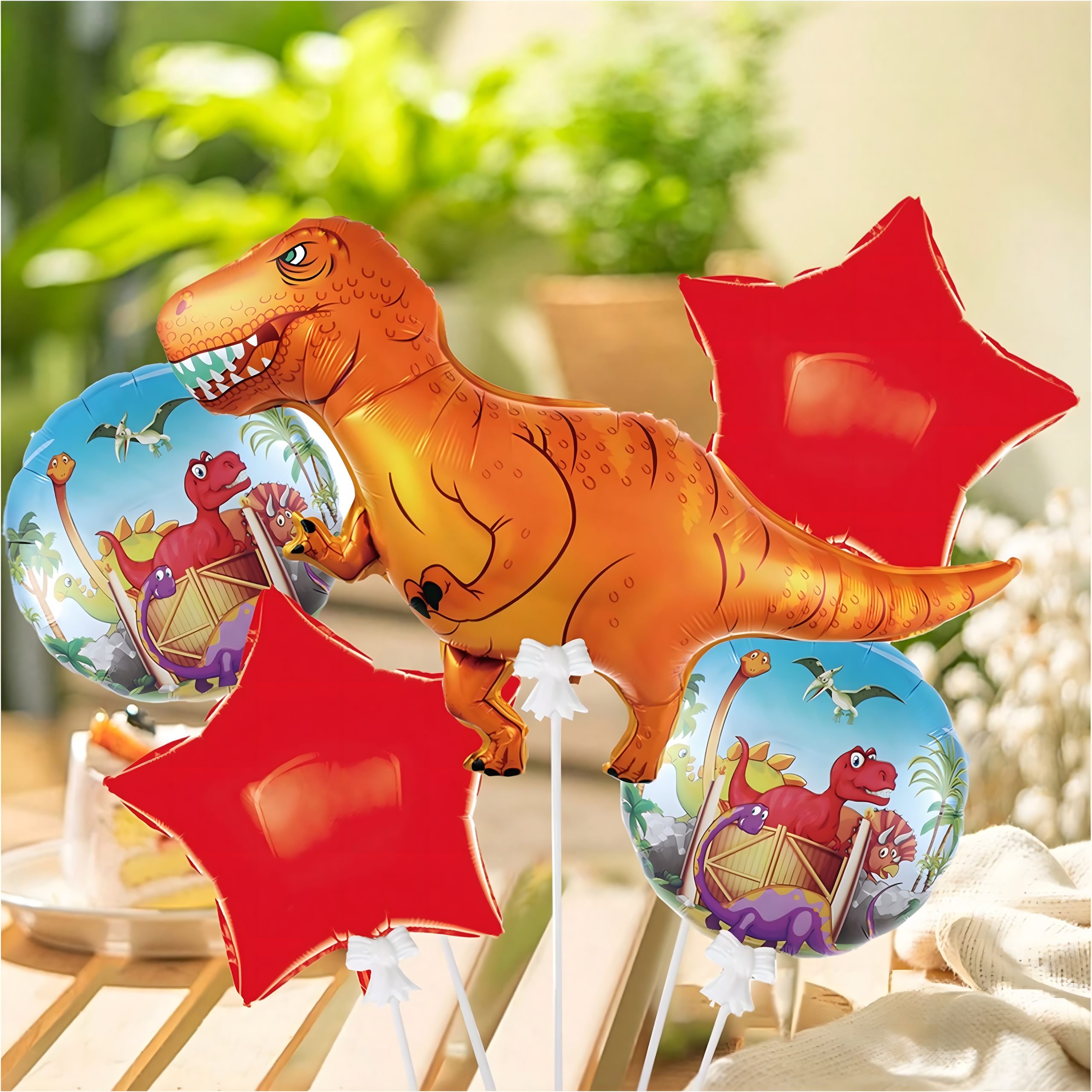 Dinosauruste sünnipäevalõhupallide komplekt sünnipäevadeks ja sünnipäevapidudeks 5 tk