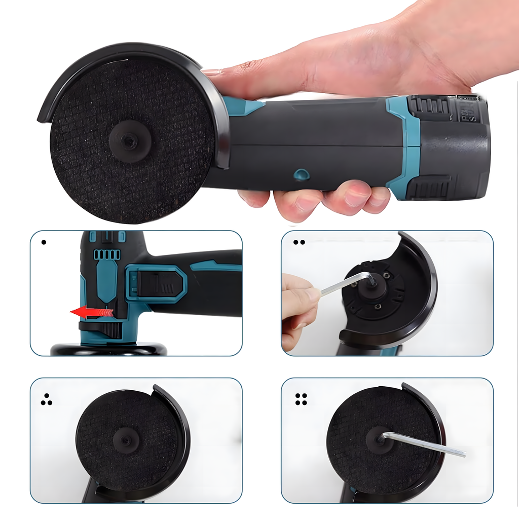 400x 3" Cordless Angle Grinder 12V Small Powerful Brushless 76mm