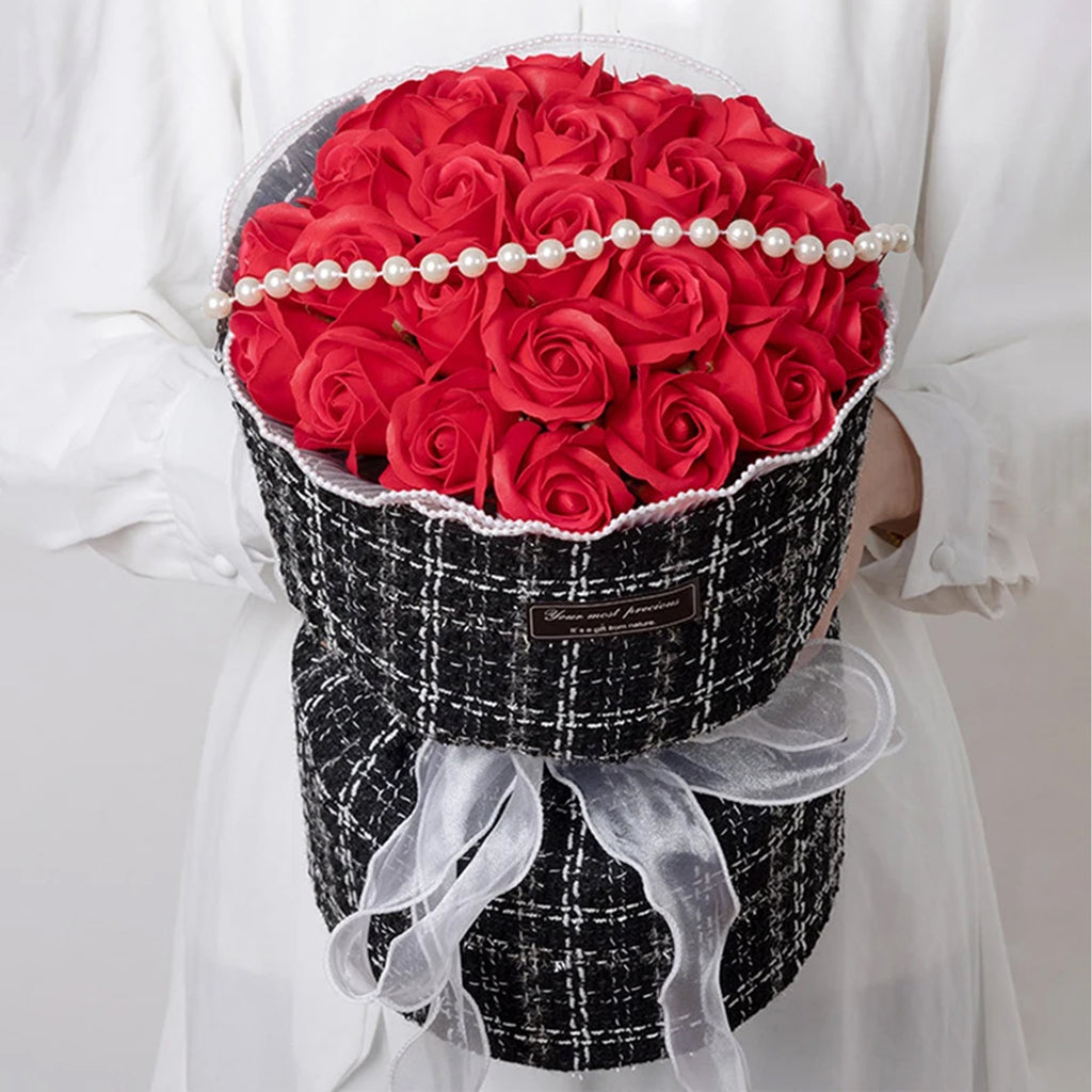 Mydlane Róże Czerwone Led komplekt sõbrapäevaks, naistepäevaks, sünnipäevakingiks