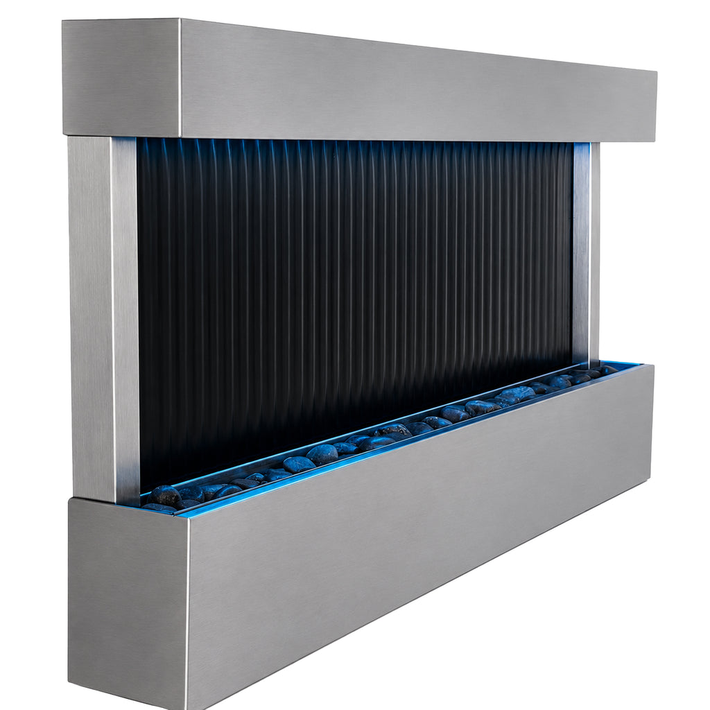 Hanging Water Wall Fountain with RGB LED Colors 120x60x13cm