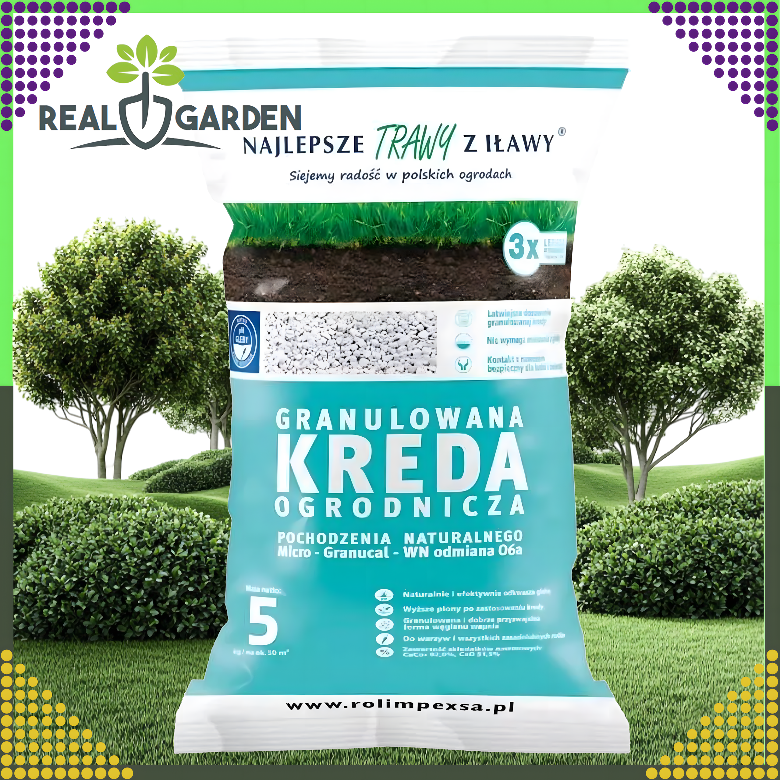 Premium granuleeritud aiamarmor mulla happesuse vähendamiseks 10kg taimedele