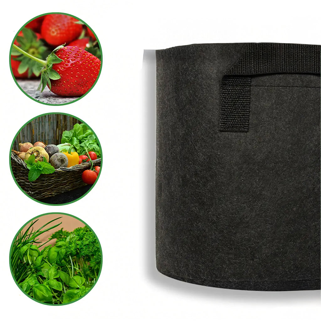 Wicker Planting Bag Pot for Growing Vegetables and Flowers 11.5 L