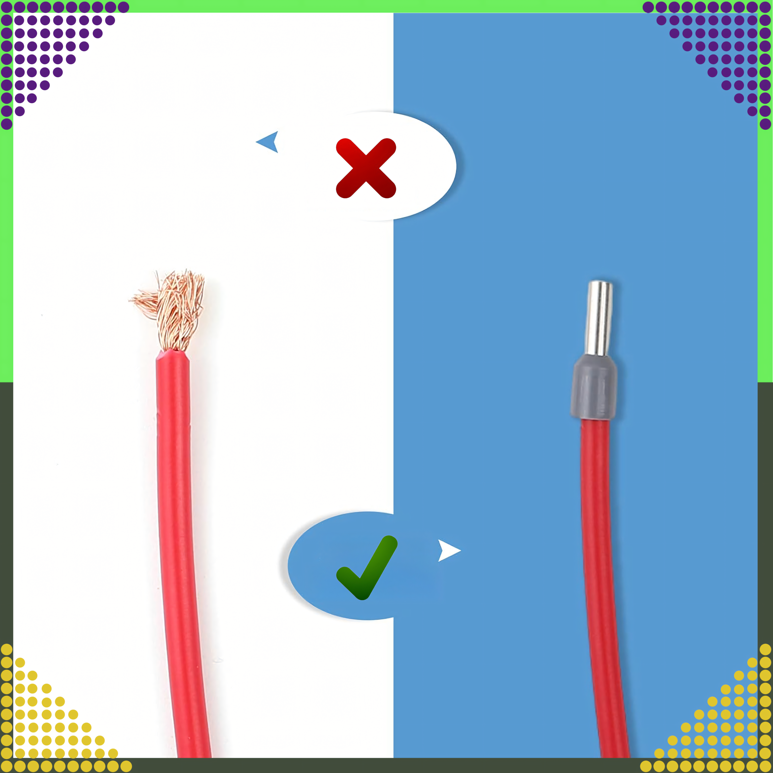 Isolatsiooniga kaablikingad 1200 tk värvides