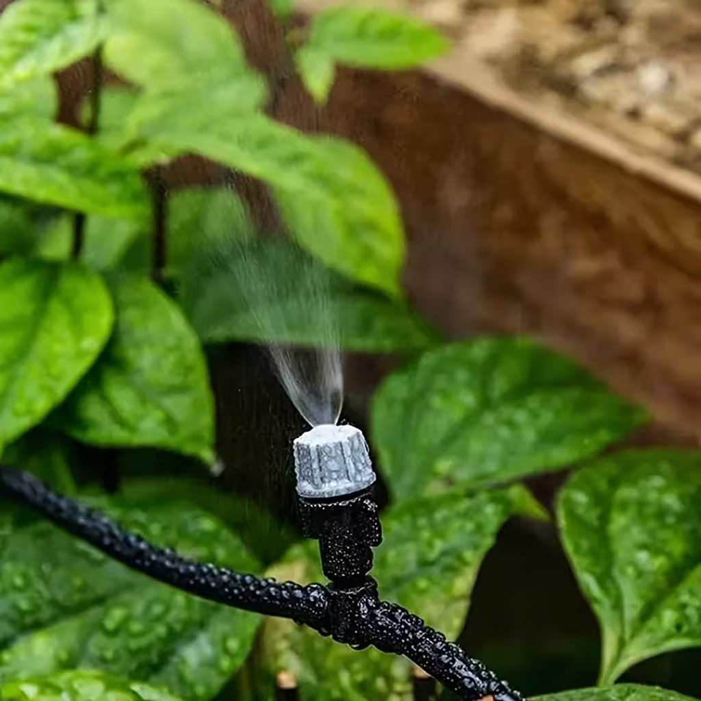 Garden Water Curtain Irrigation System Set with 15 Sprinklers 15m 15 pcs