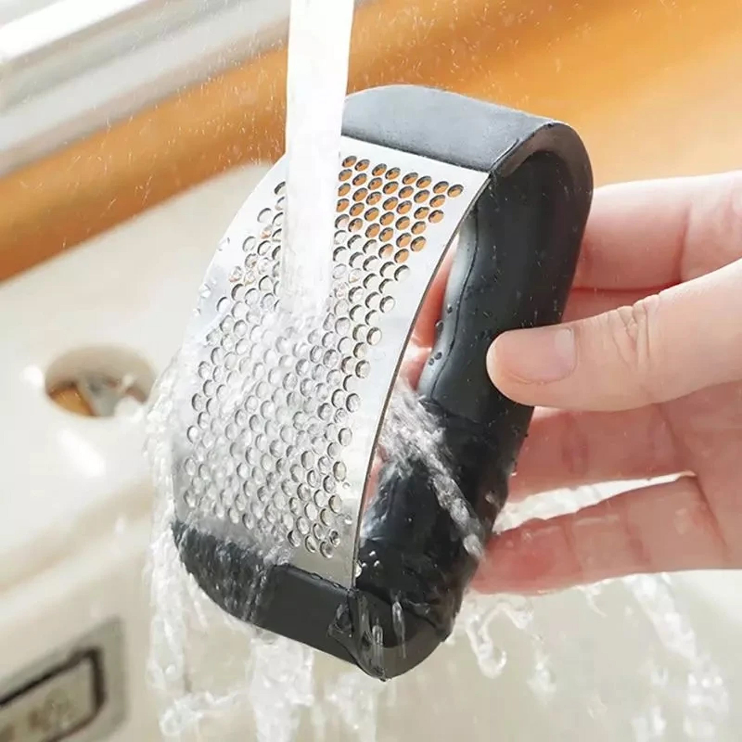 Handheld Garlic Press Crusher Slicer Stainless Steel