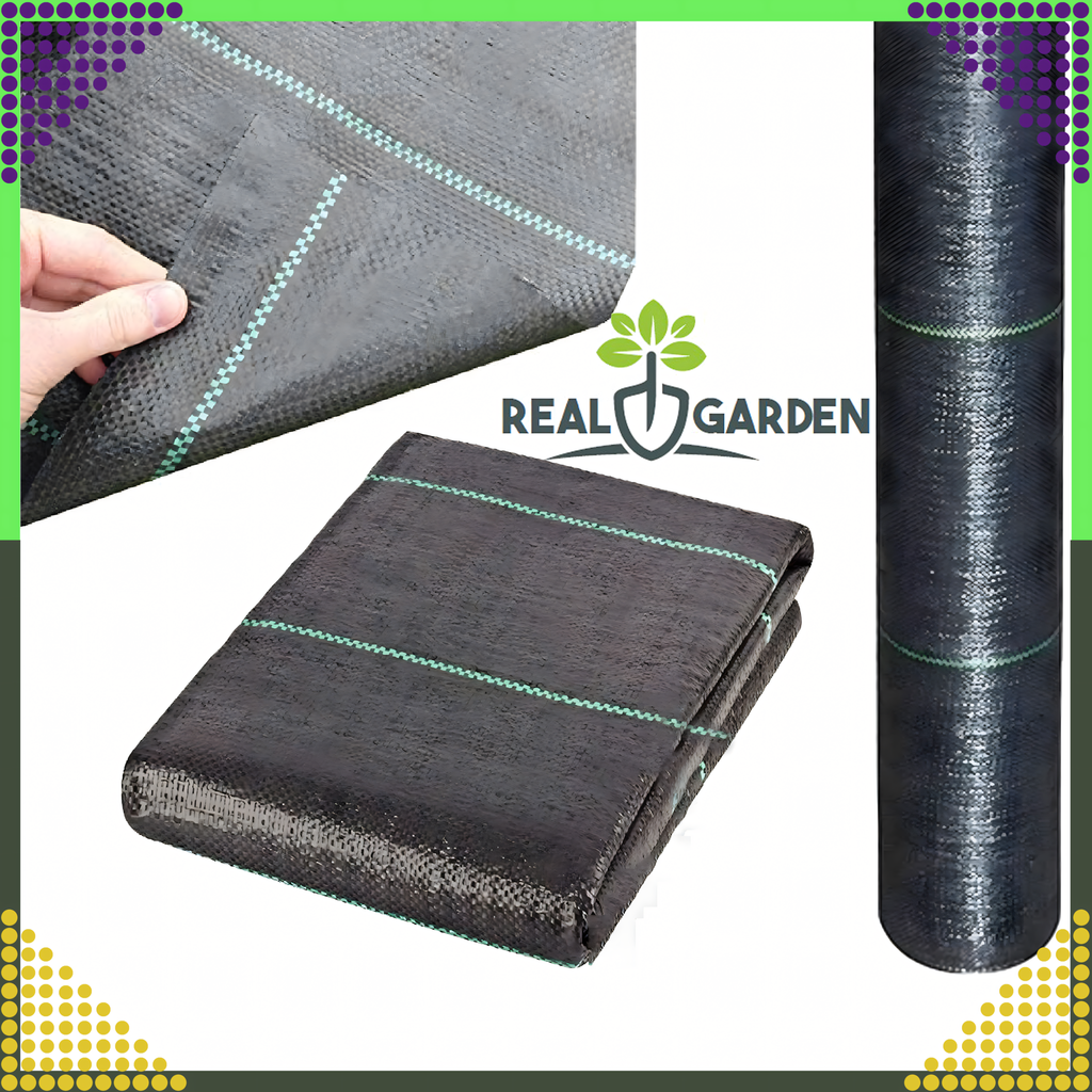 Black 70g 1.6x100m UV Agrofabric Weed Control Mat with Anchors