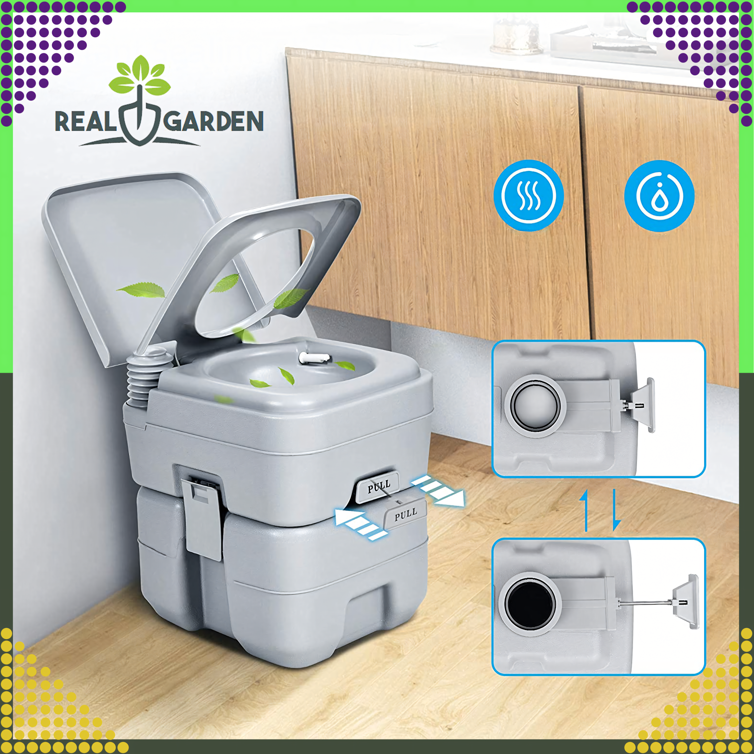 Portable Tourist Travel Toilet with Flush for Camping