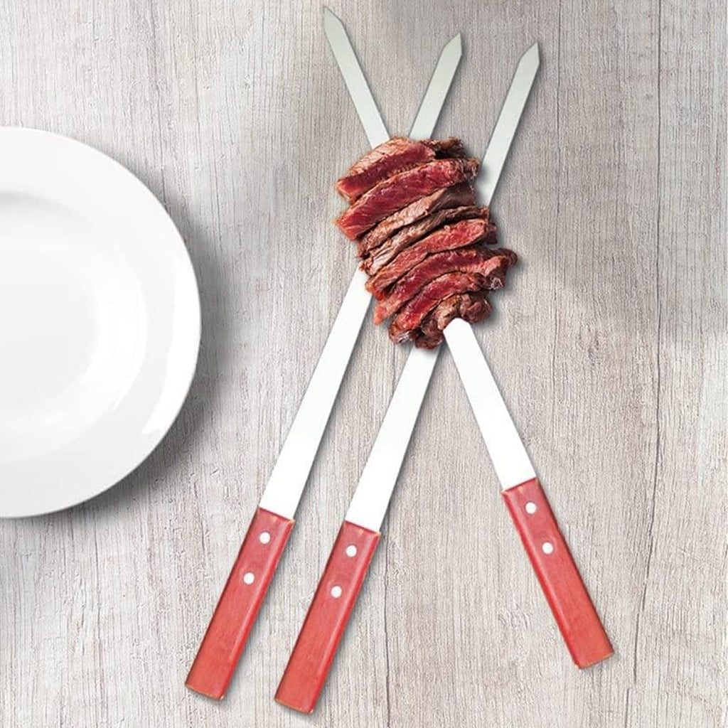 Metal Skewers for Barbecue 4 pcs 50 cm