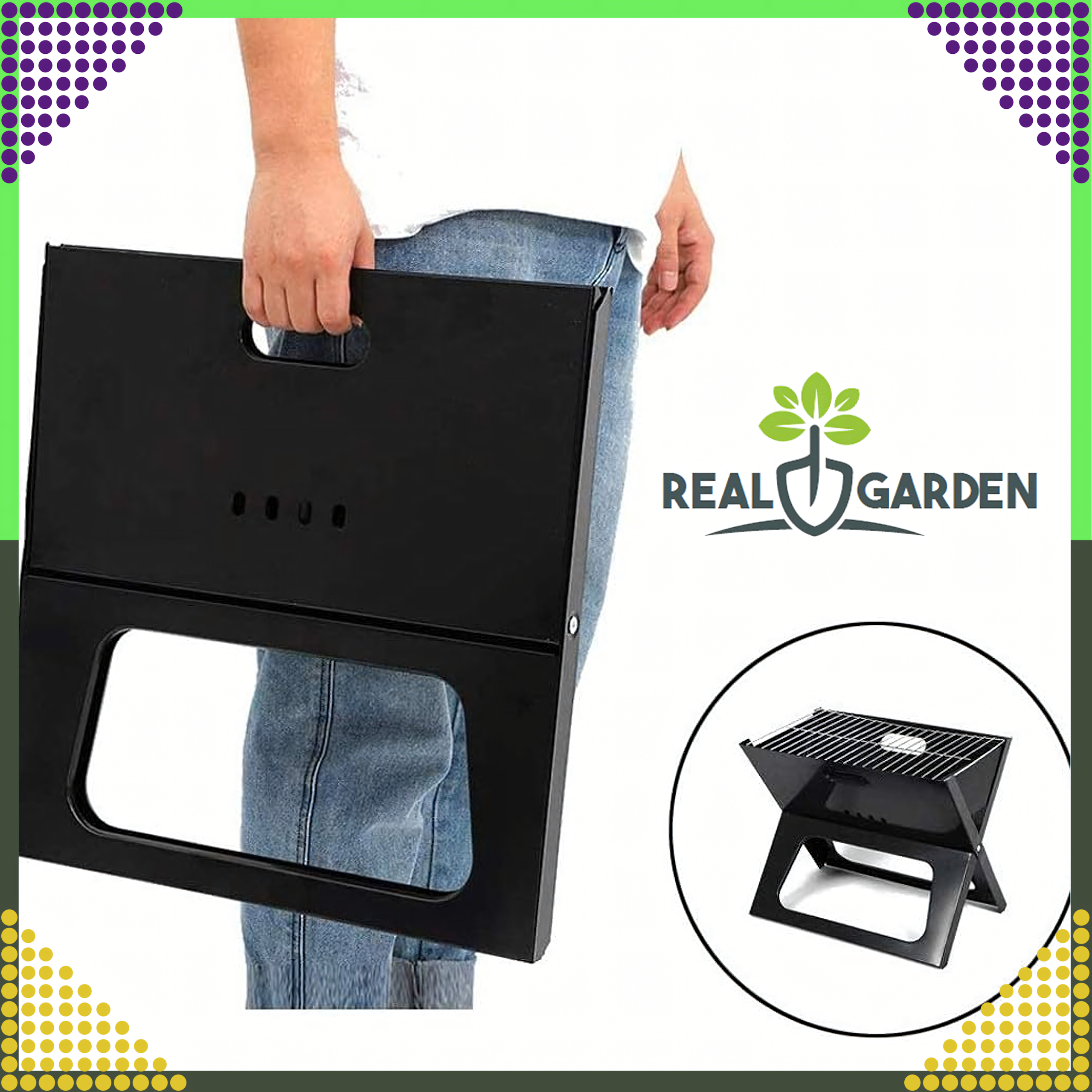 Turisti aed-laagrigrill kaasaskantav kokkupandav söe kohver