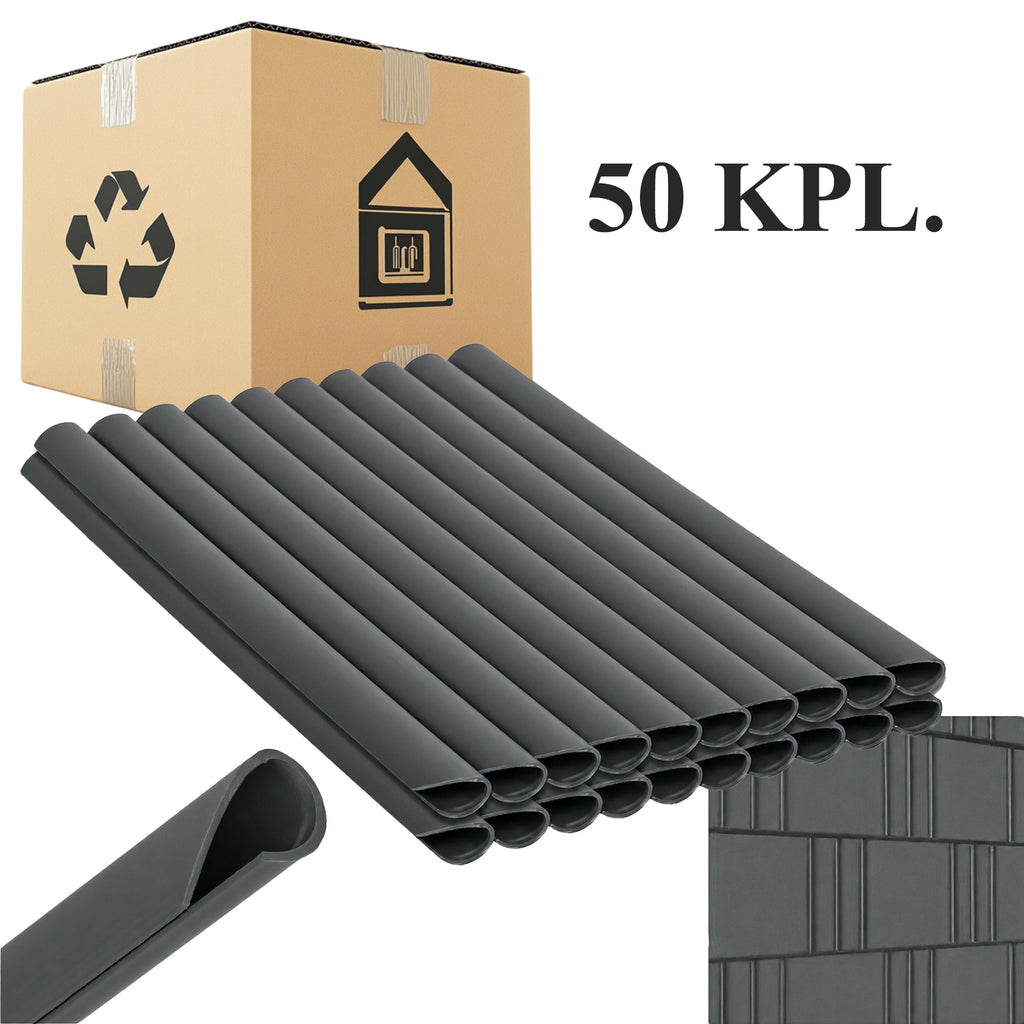 Garden Fence Tape Clips Mounting Fasteners Anthracite 19cm 20 pcs