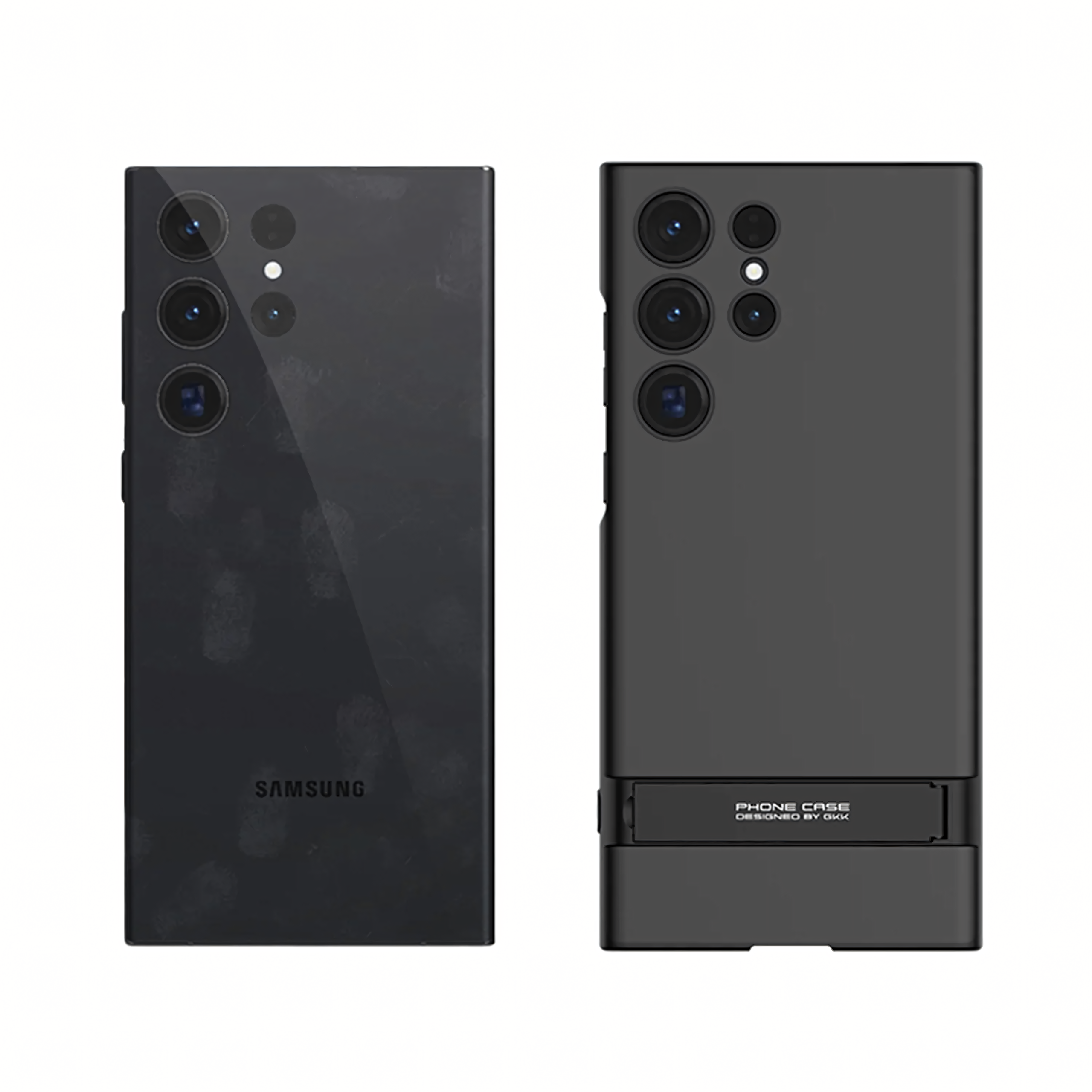 Õhuke kaitsev tagakaas alusega Samsung S24 Ultra Black jaoks