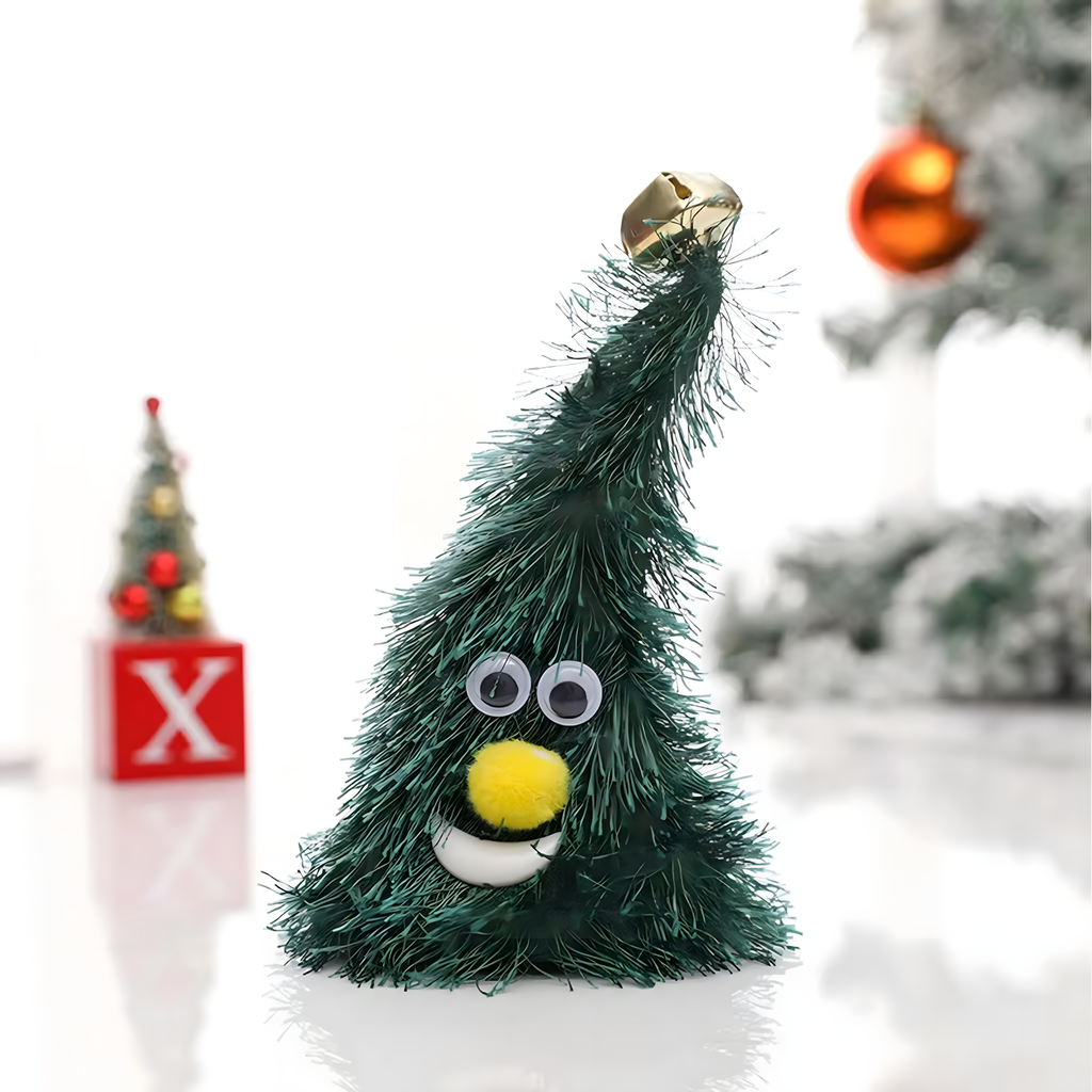 Jõulupuu mängiv laulav tantsiv naljakas jõulukaunistus