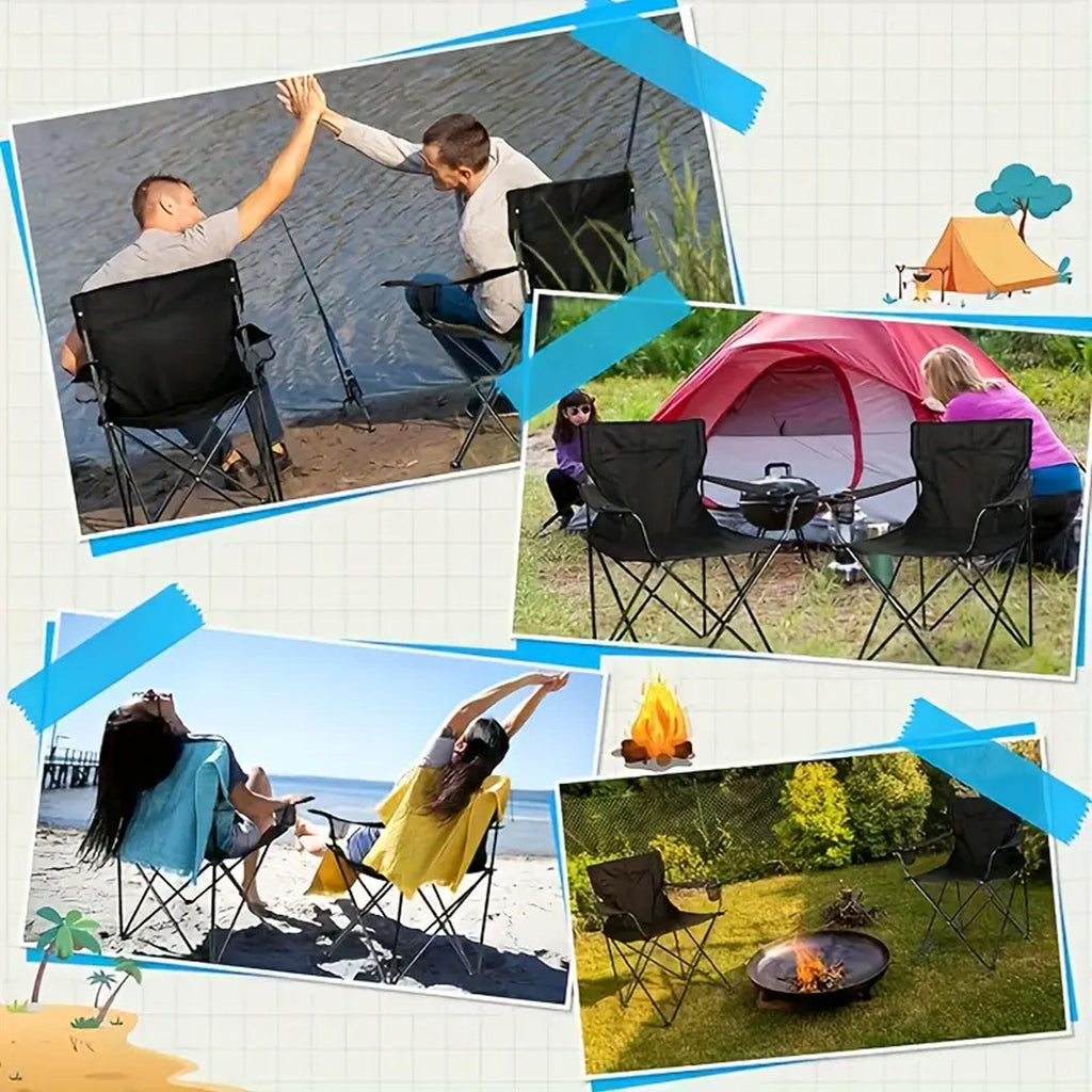 Folding Camping Chair with Carry Bag for Fishing and Beach