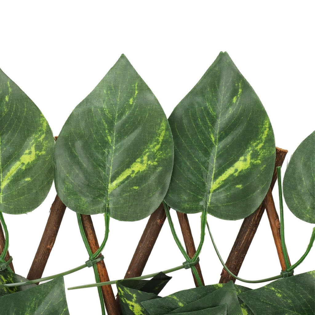 Openwork Trellis with Artificial Leaves Cover for Balcony Terrace Ivy 290x60 cm