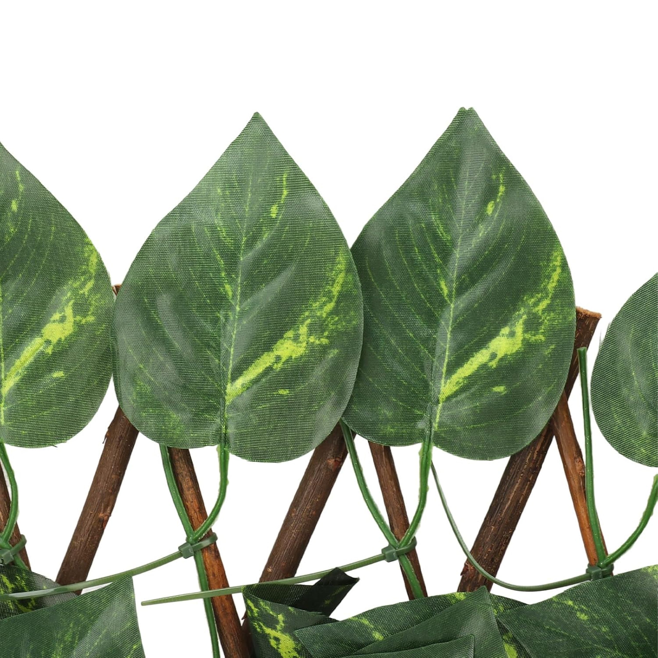 Openwork Trellis with Artificial Leaves Cover for Balcony Terrace Ivy 290x60 cm