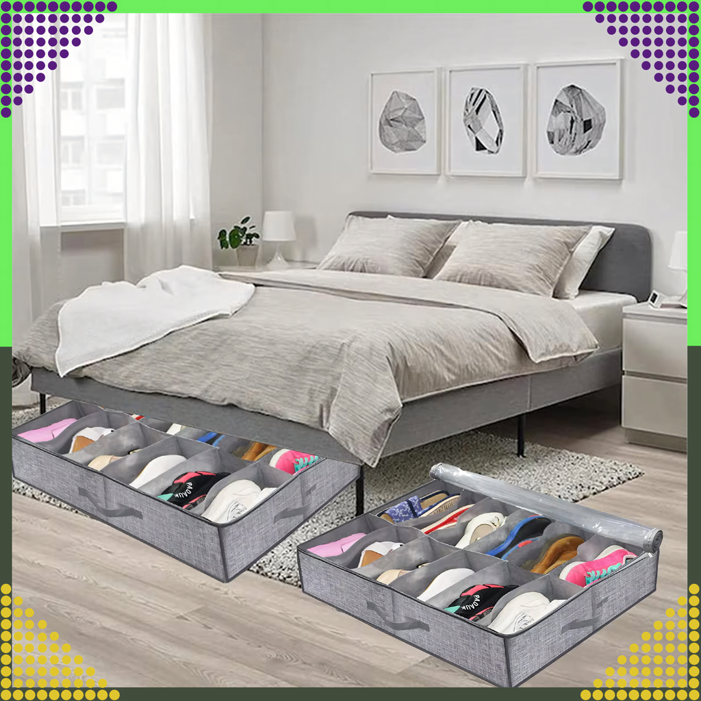 Kingade korraldaja voodi alla, kokkupandav riidekast lukuga garderoobi jaoks