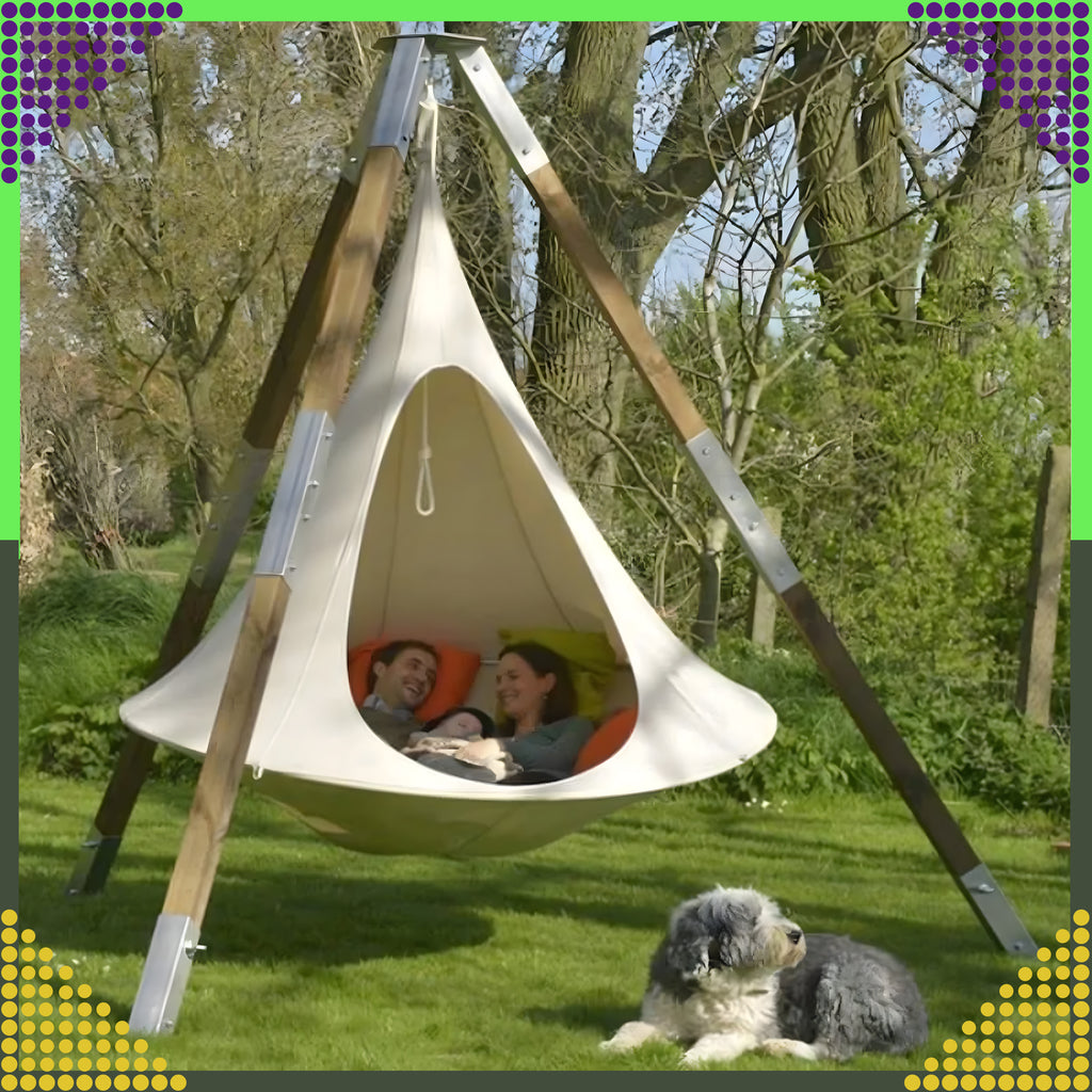 Telgi riputatav võrkkiik kookon aiamõõduga kiiktool toonekurepesa tugev