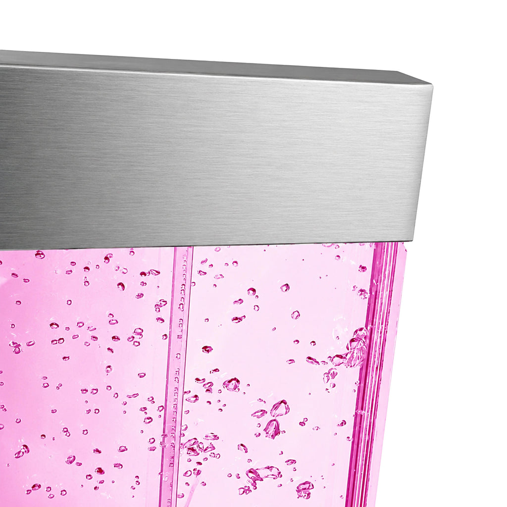 Freestanding Bubble Water Wall Fountain with LED Colors 183x50x28cm