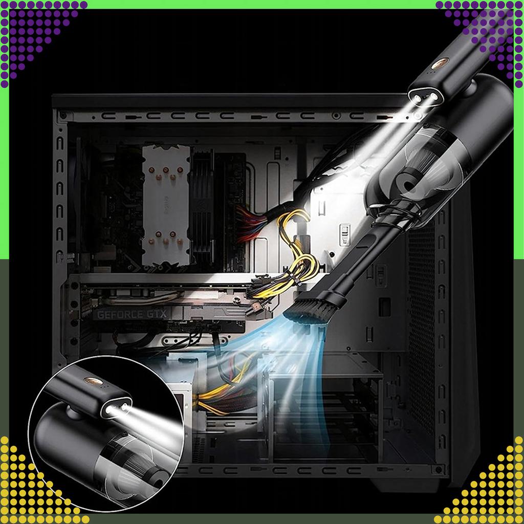 Handheld Cordless Car Vacuum Cleaner 2in1 with LED Blower