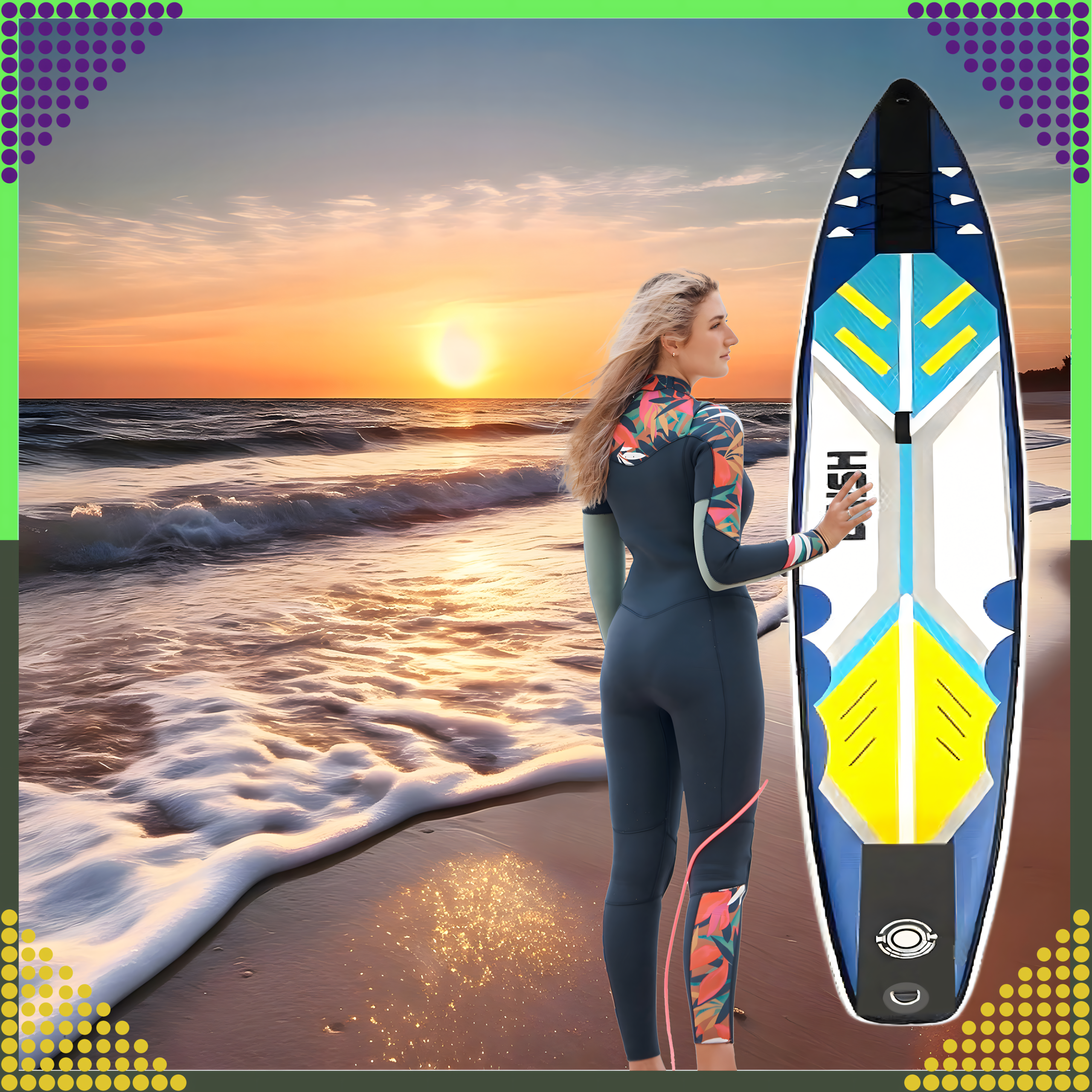 SUP aerulaud 420 cm täispuhutav ujumiseks, vastupidav + tarvikud