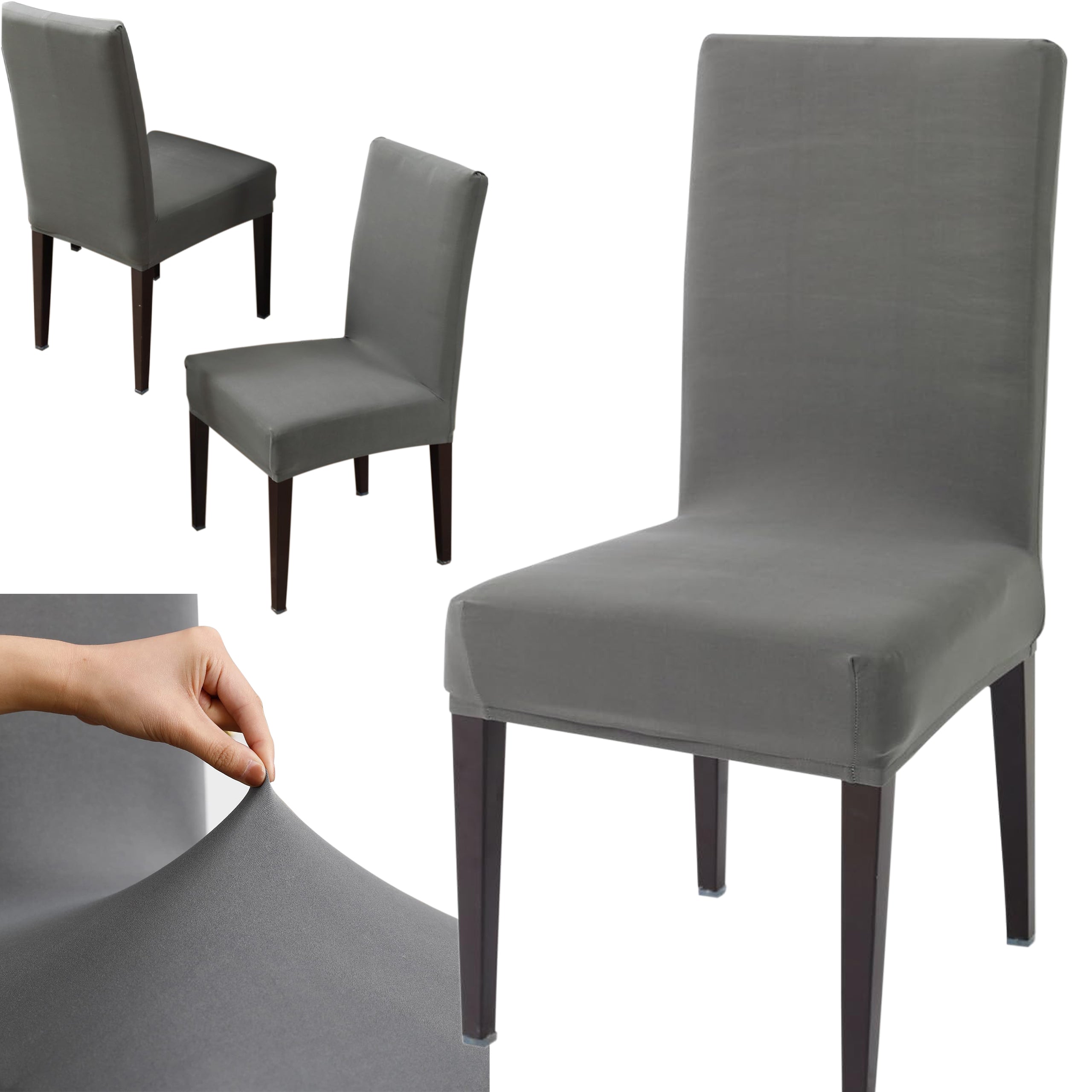 8x Chair Cover Seat Strong Universal Flexible with Elastic Band Soft