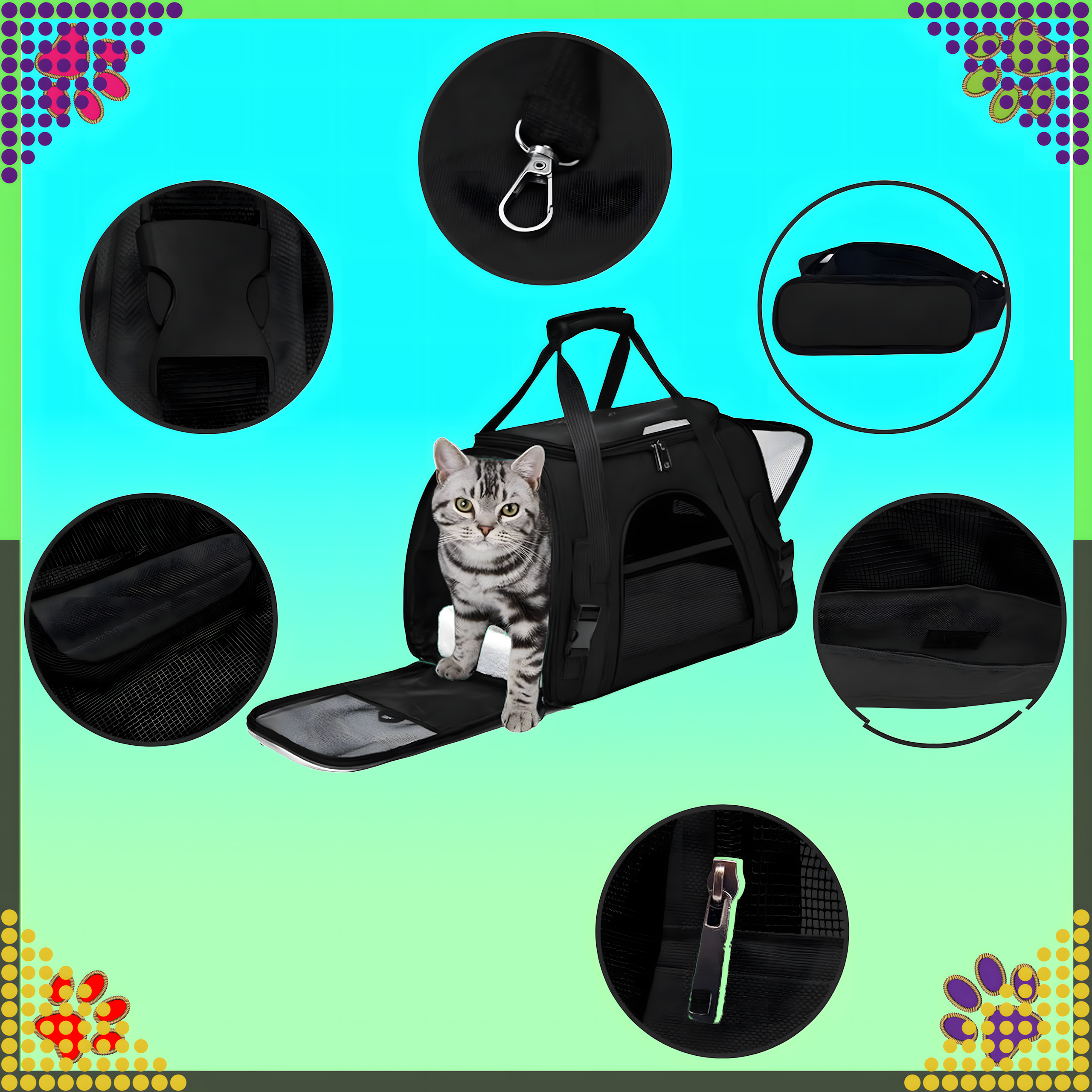 Suur transpordikott koera, kassi, jänese ja teiste loomade aedikule, autosse