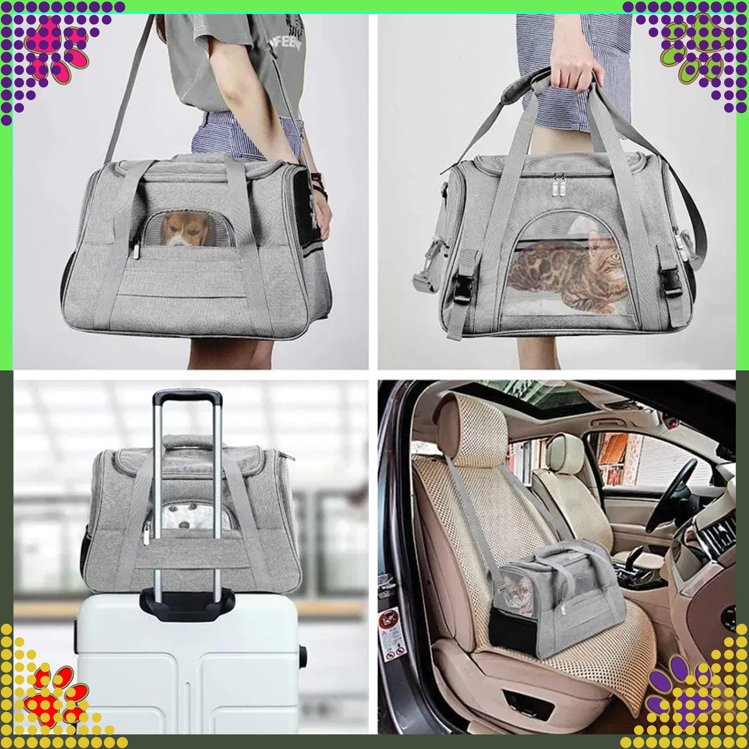 Suur transpordikott koera, kassi, jänese ja teiste loomade aedikule, autosse