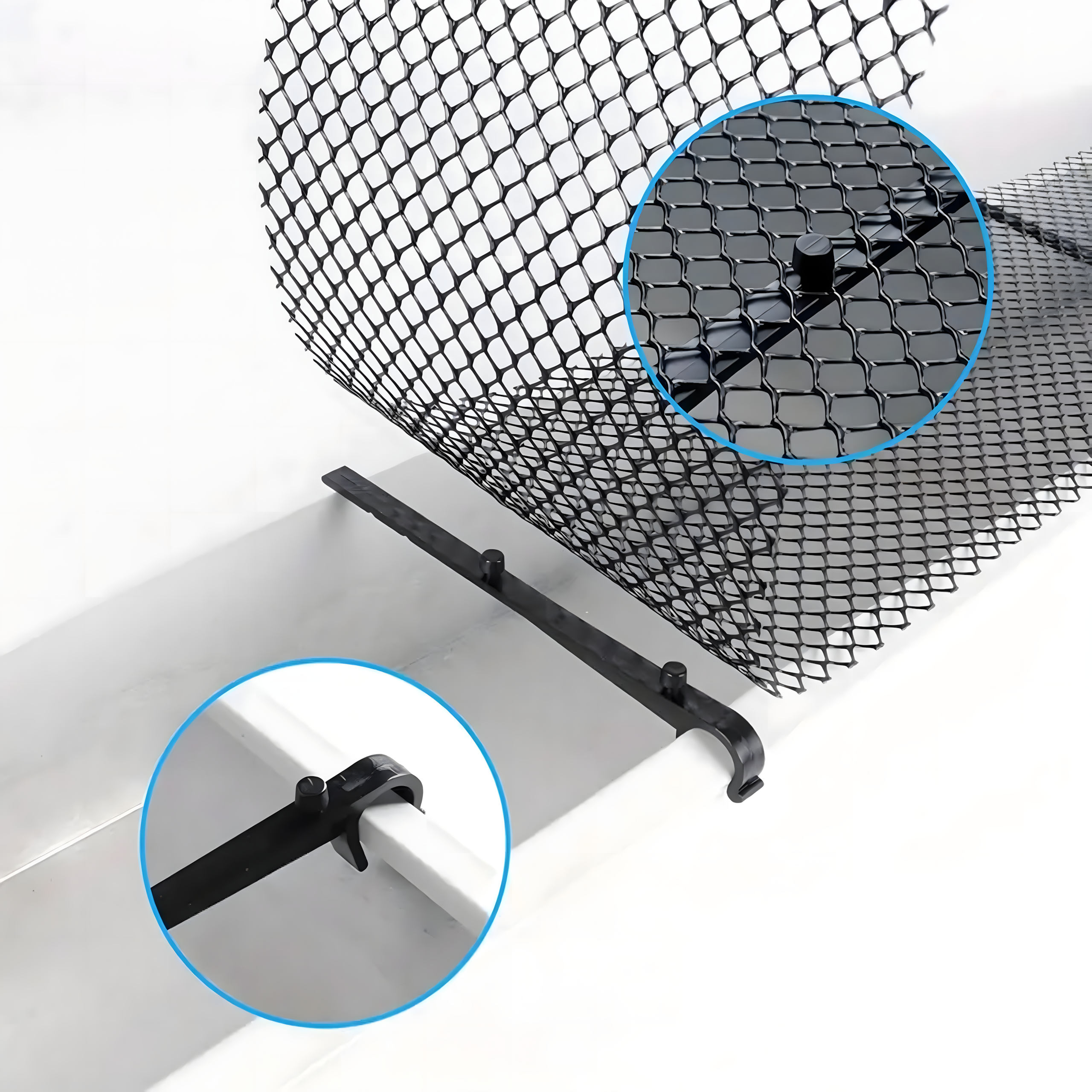 Gutter Leaf and Debris Guard Mesh 0.15x6m with Clips