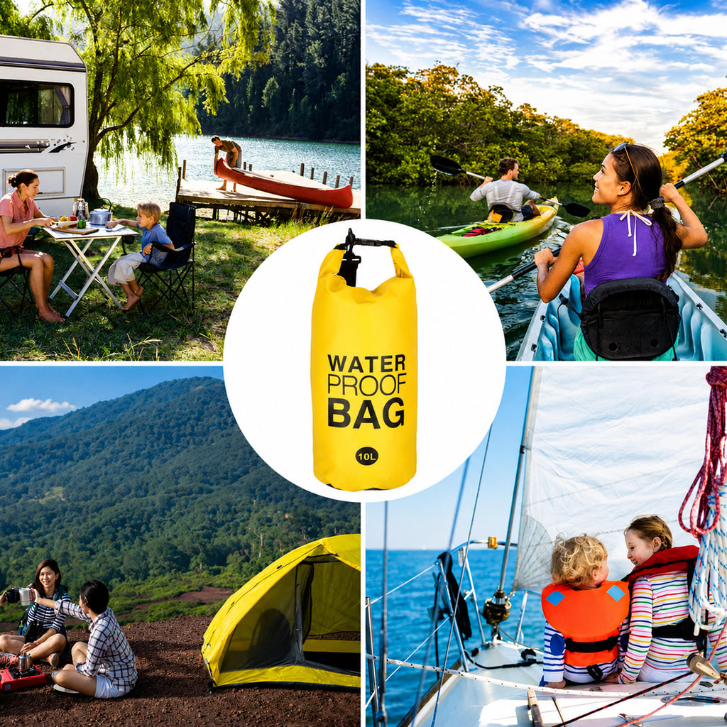 Veekindel kuivkott purjetamiseks, kajakile, SUP-ile, matkamiseks 10L