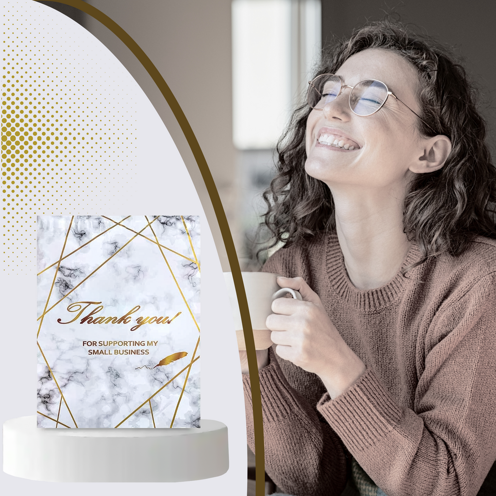 TUGEVAD KULLERIPAKID 380x520 KULDNE MARMOR AITÄH 50 tk