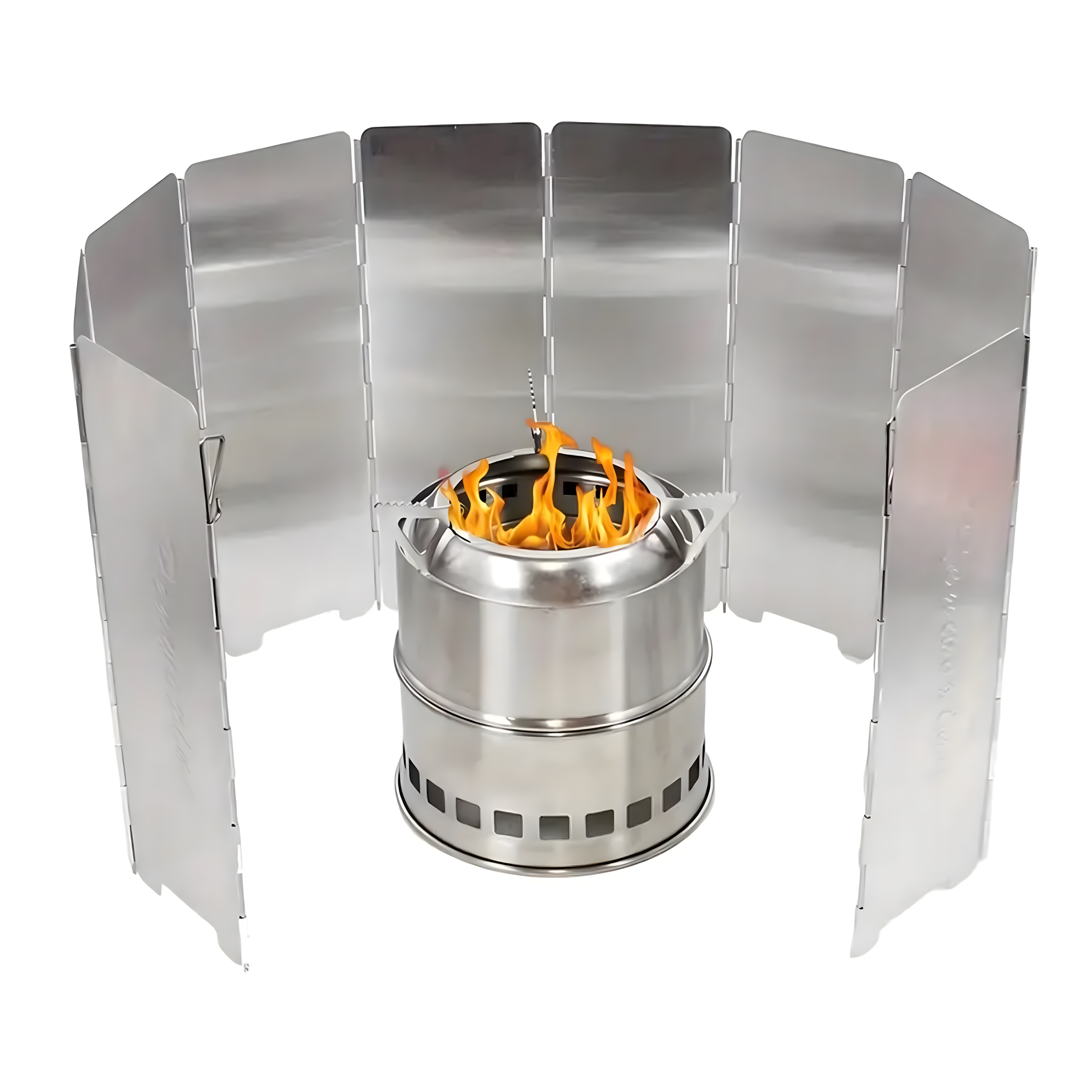 Tuulekindel kokkupandav põletiga pliidi eraldaja