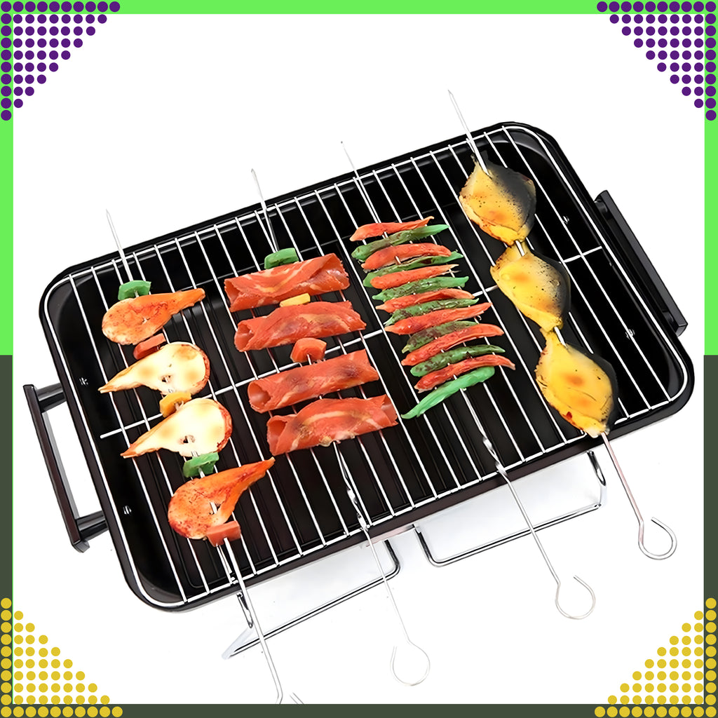 Foldable Tourist Garden Camping Grill Portable with Solid Lid