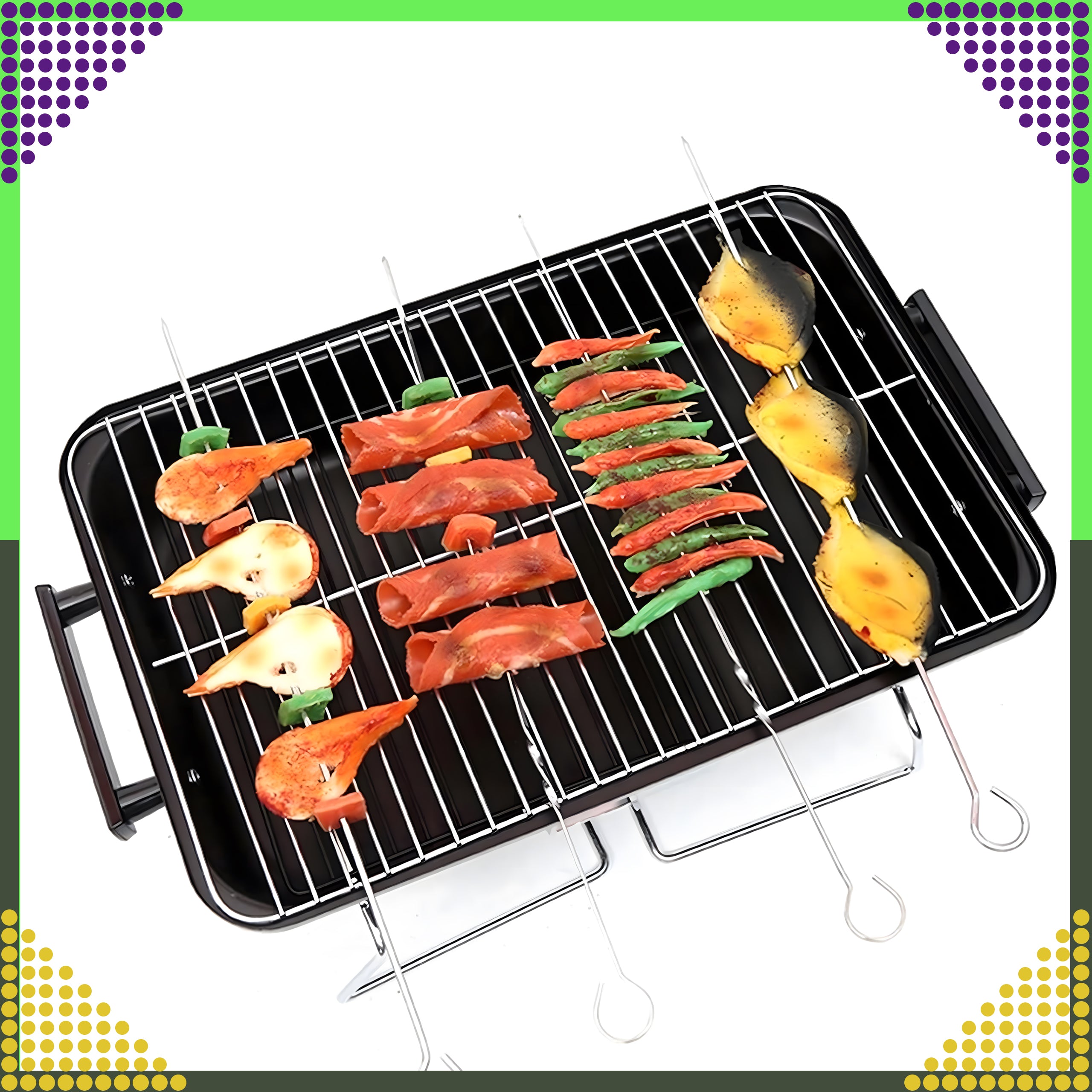 Foldable Tourist Garden Camping Grill Portable with Solid Lid