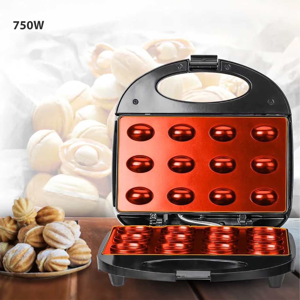 Nut-Shaped Cookie Maker 750W 12 Halves 12 pcs