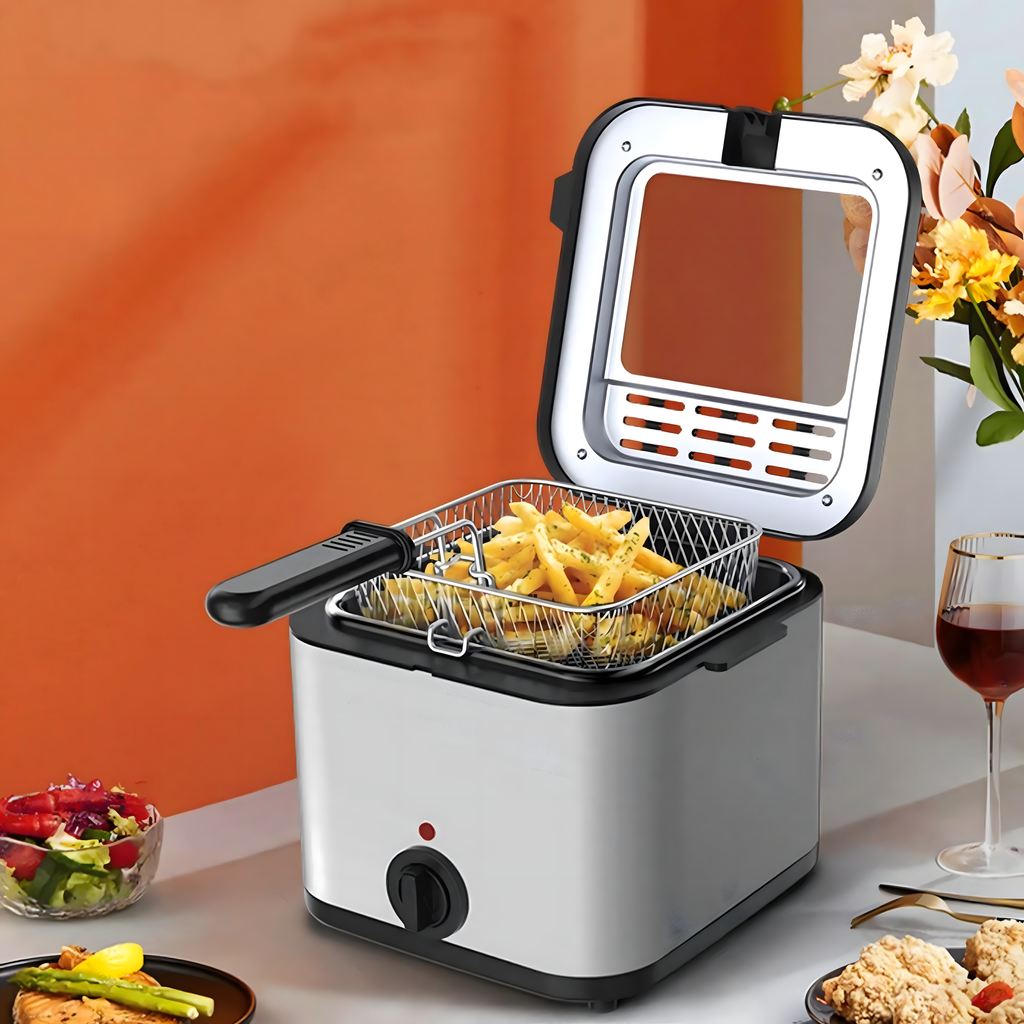 96x Traditional Oil Fryer 2.5L for Fries and Fish, Powerful 1000W