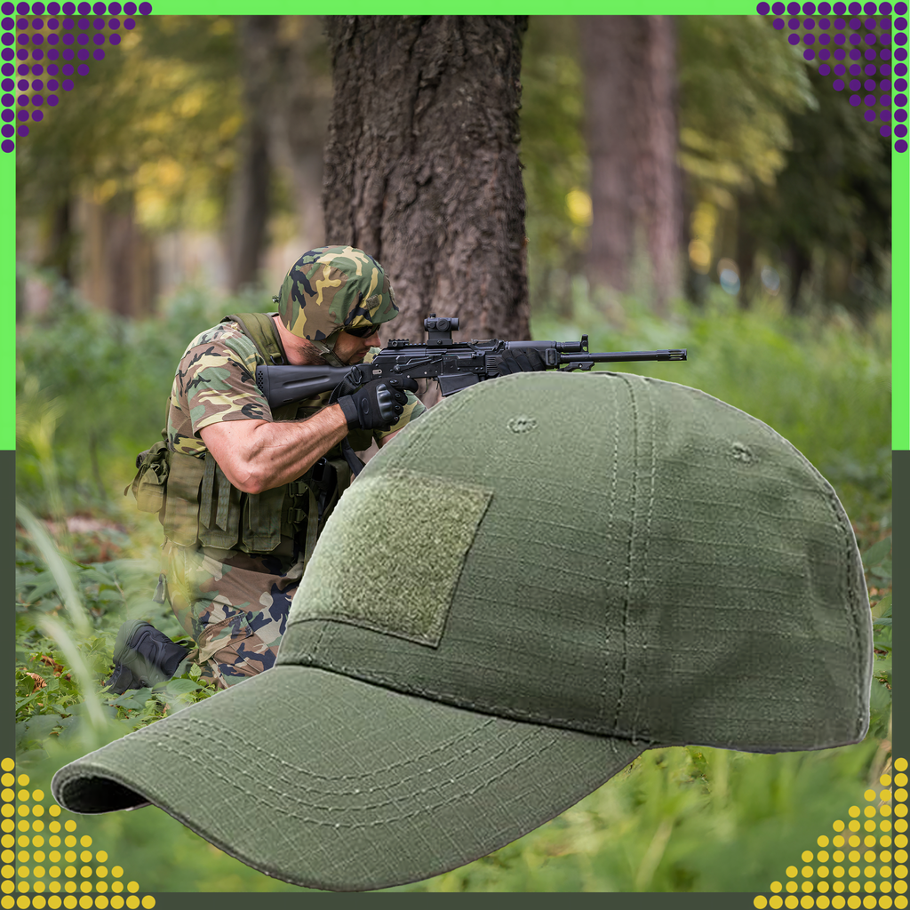 Militaarne taktikaline nokamüts kamuflaažiga Molle disainiga