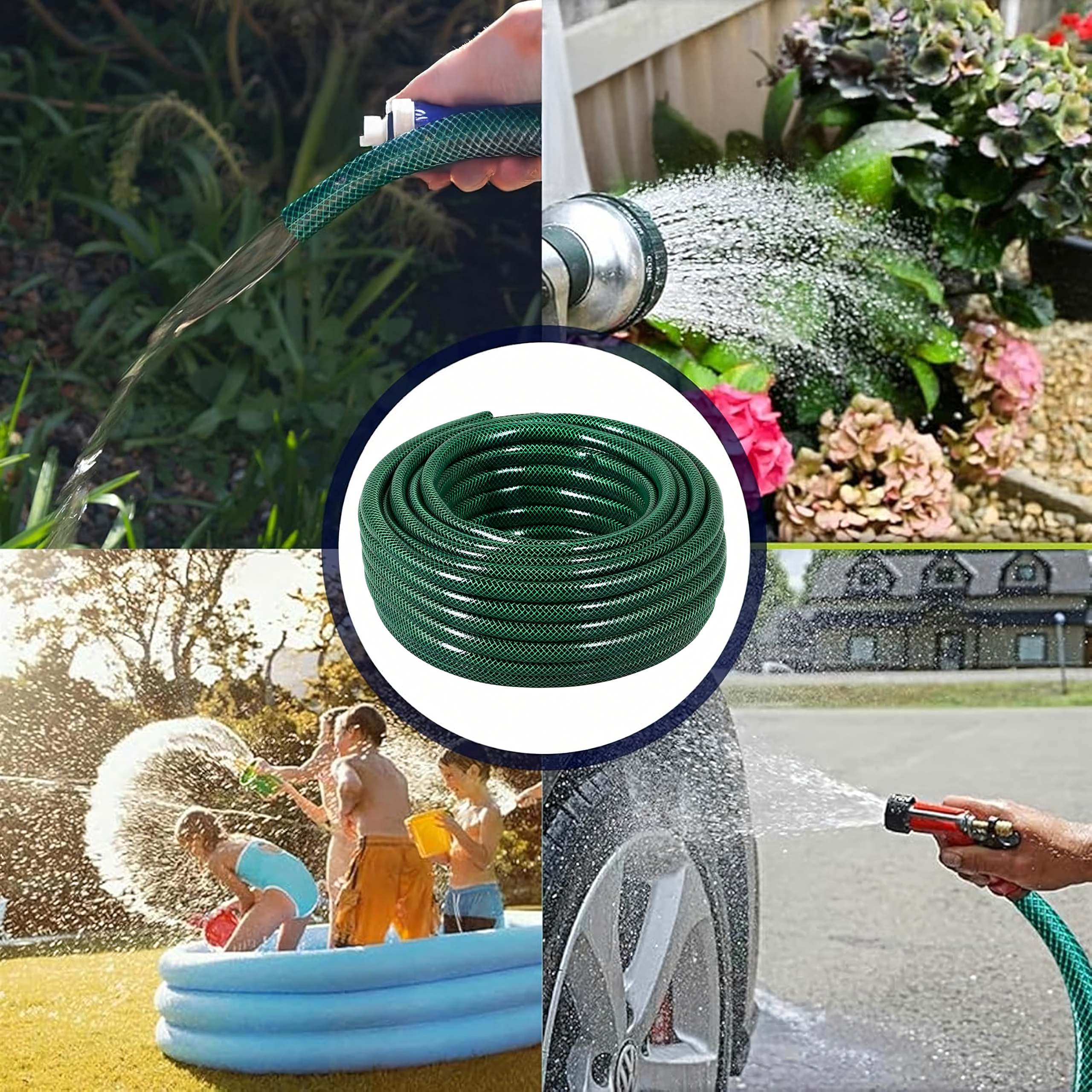 100x Aia Voolik Spiraalne 3-Kihiline Tugev Paindlik Vastupidav 30m 1/2 Kumm