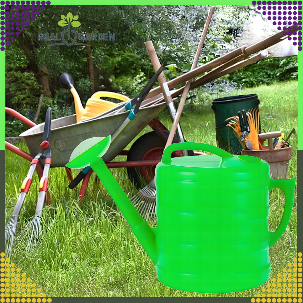 10L Oval Plastic Garden Watering Can with Watering Strainer