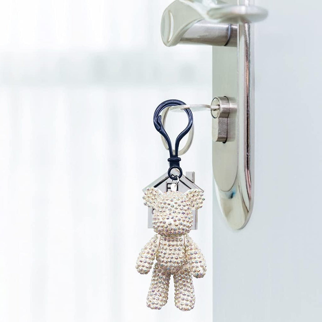 Teemanttikandi isetegemise võtmehoidja karu 6.5 cm