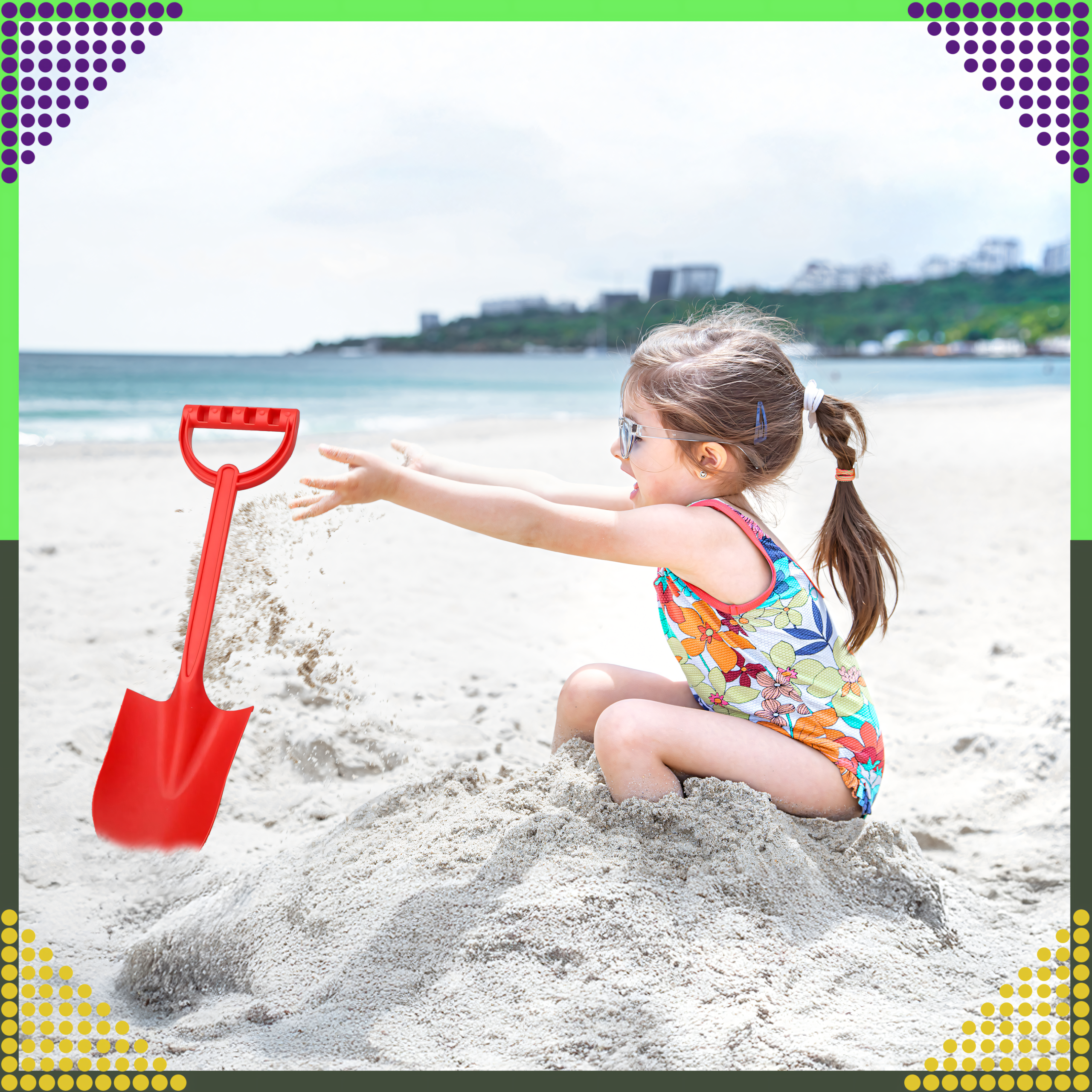 Labidas Liivalabidas rannale Liivakastidele Tugev suur XXL 64 cm