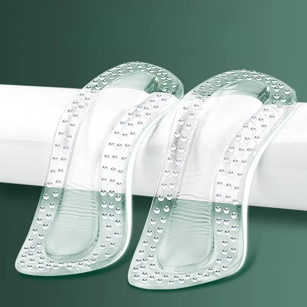 Gel Heel Pads with Massage Studs Adhesive Insoles 2 pcs (1 pair)