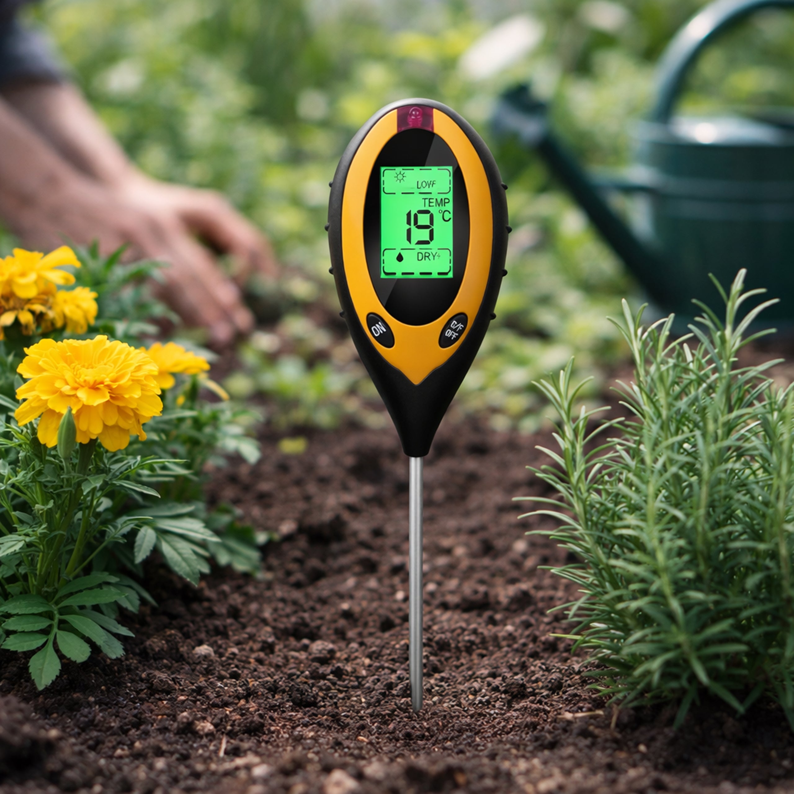4-ühes mulla pH-tester ja temperatuuri mõõtja RC-K-2341